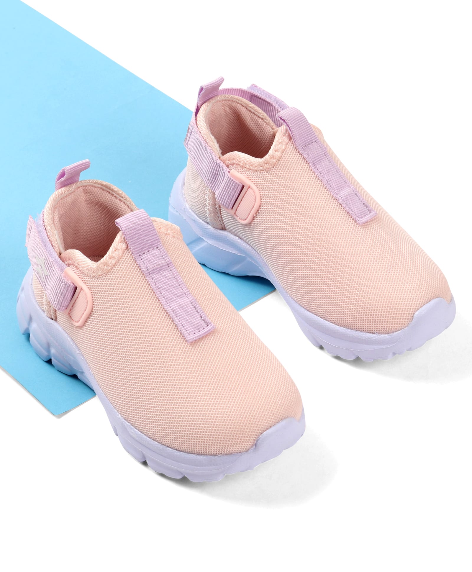 Cute Walk by Babyhug Solid Colour Sneaker Shoes with Velcro Closure - Pink-image-16