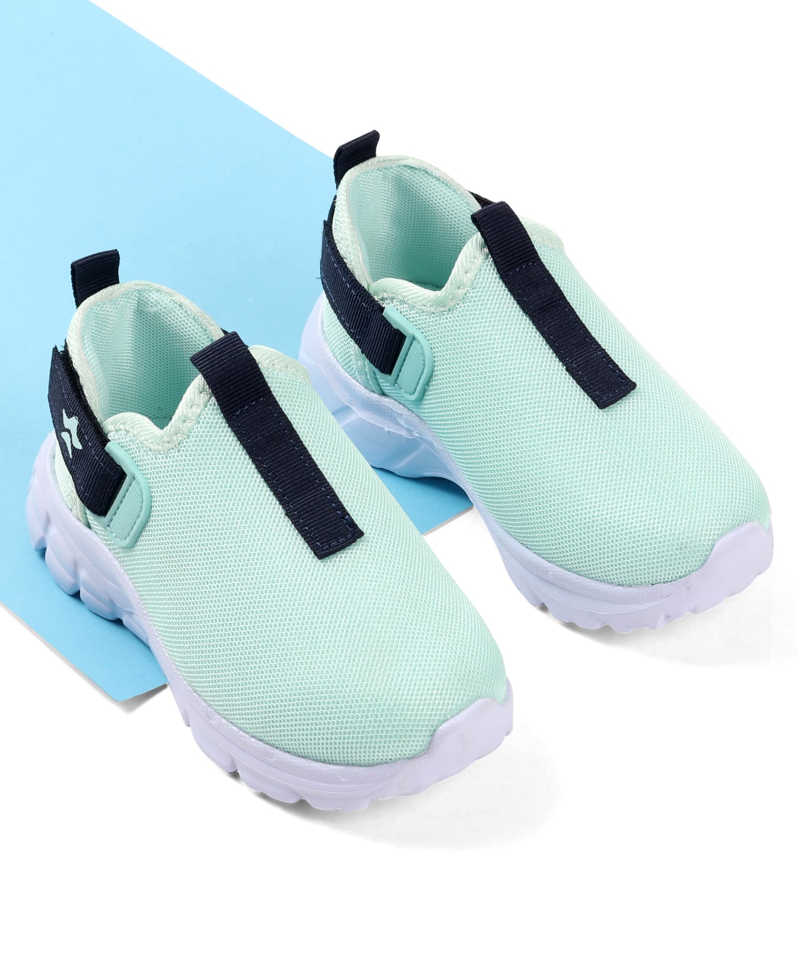Cute Walk by Babyhug Solid Colour Sneaker Shoes with Velcro Closure - Aqua Blue-image-22