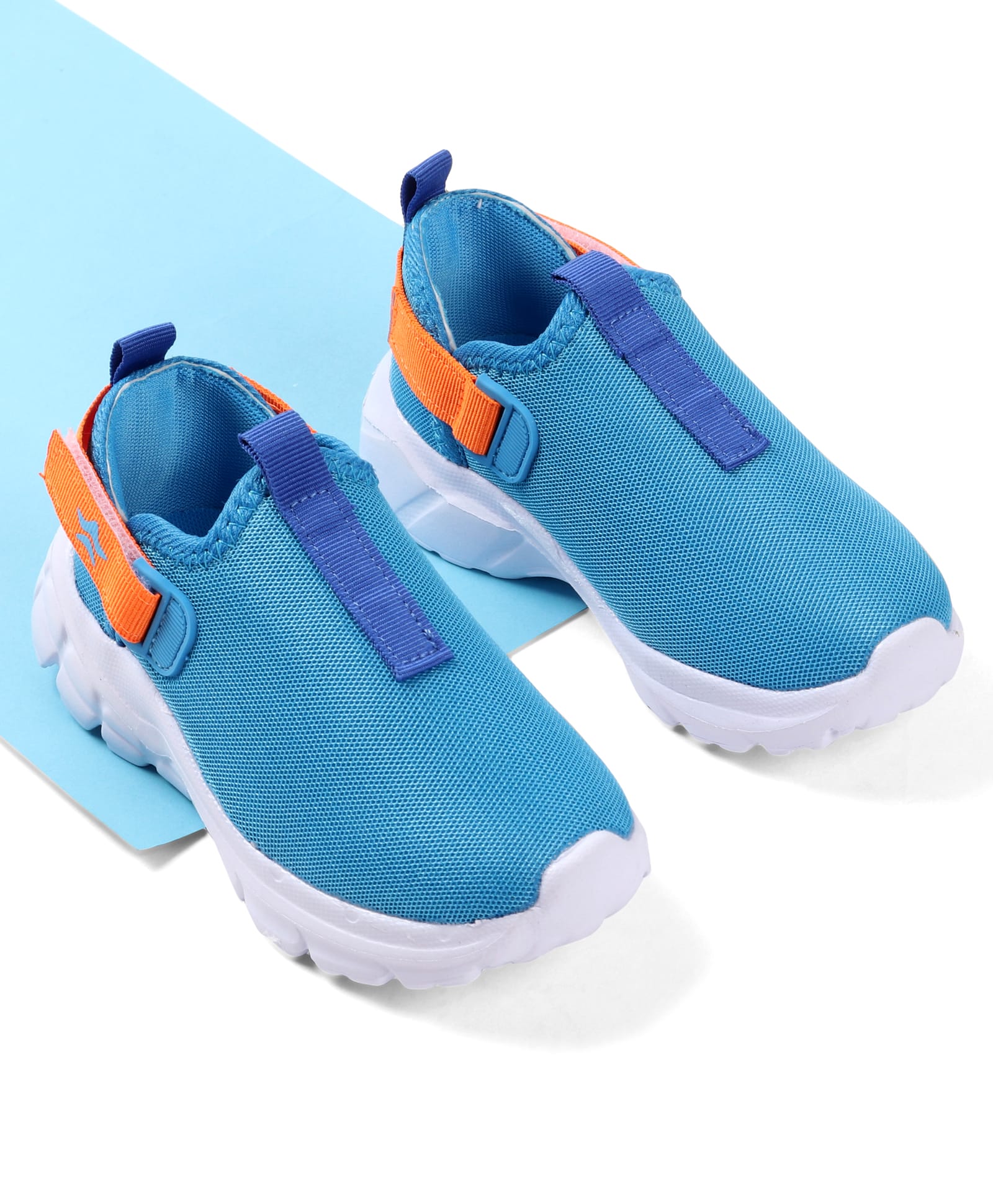 Cute Walk by Babyhug Solid Colour Sneaker Shoes with Velcro Closure - Blue-image-39