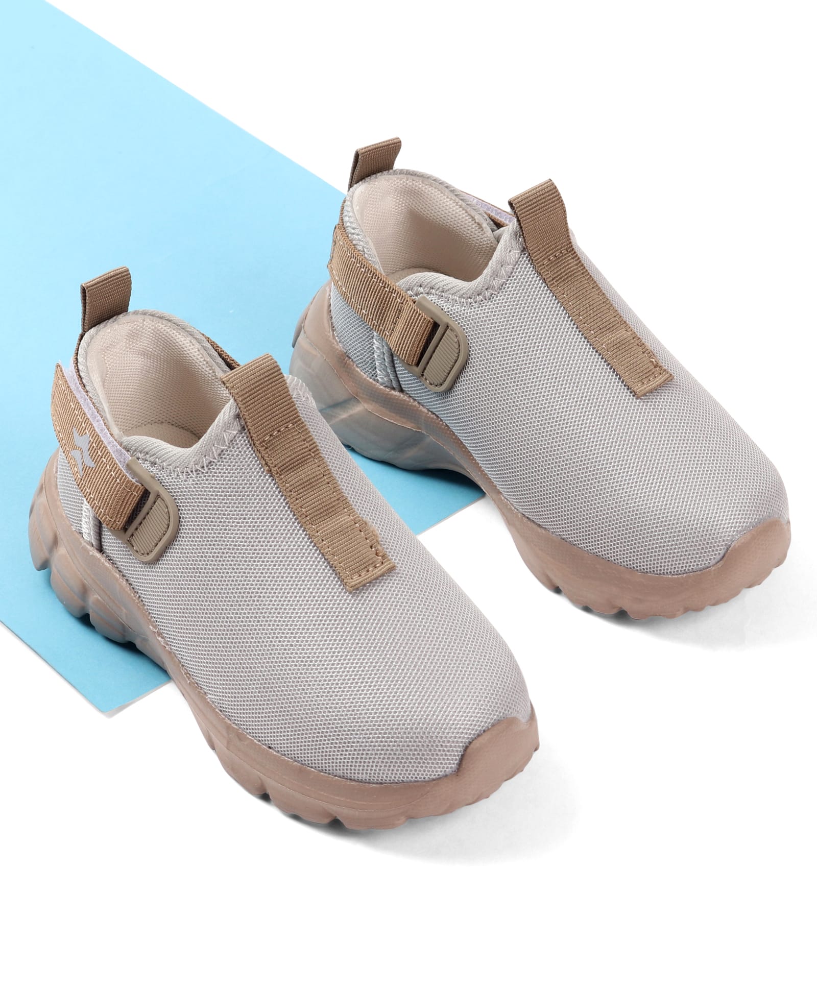Cute Walk by Babyhug Solid Colour Sneaker Shoes with Velcro Closure - Brown