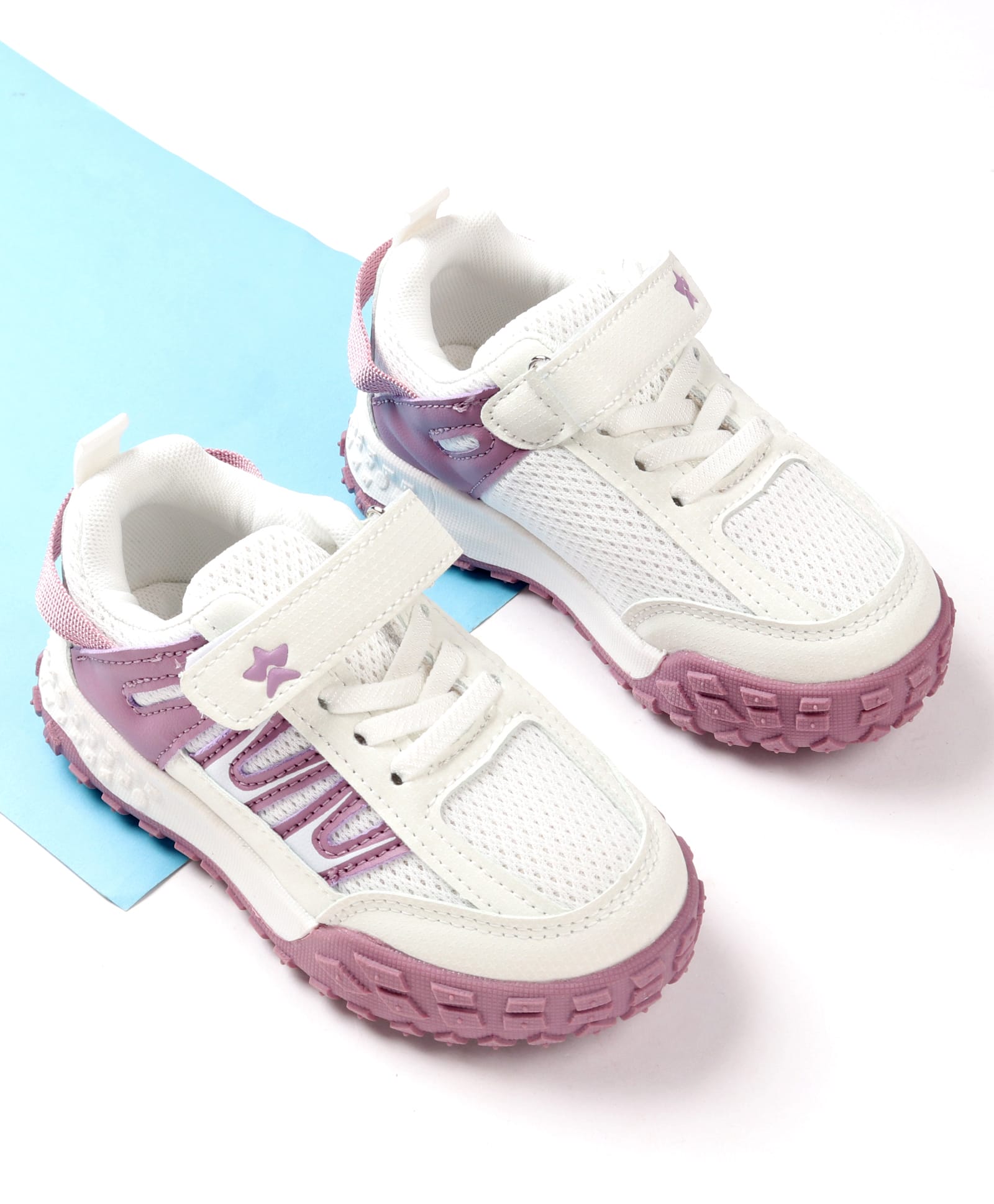 Cute Walk by Babyhug Closure Solid Color Sneakers - Purple-picture-25