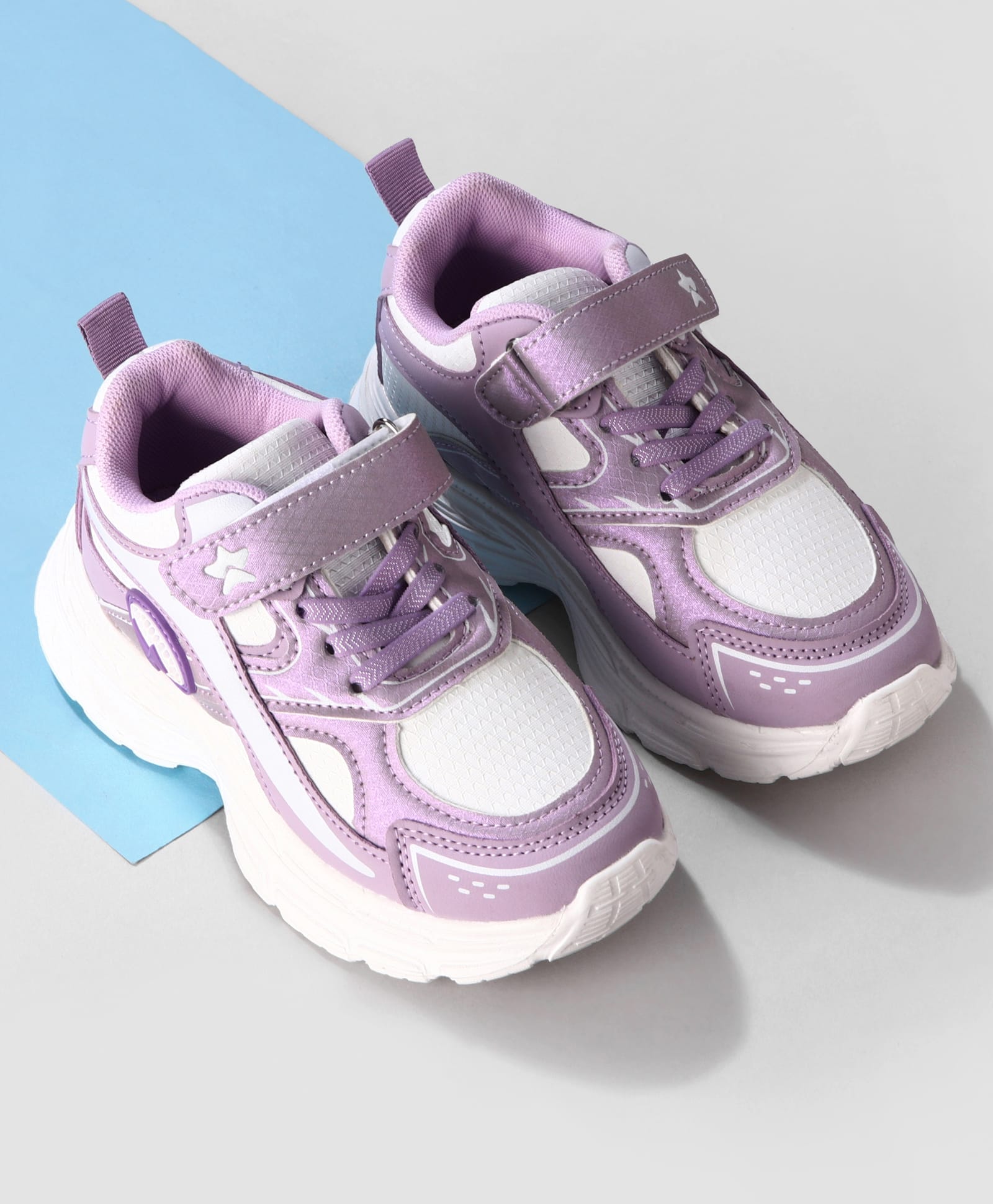Cute Walk by Babyhug Velcro Closure Sneaker Shoes - Purple-picture-27