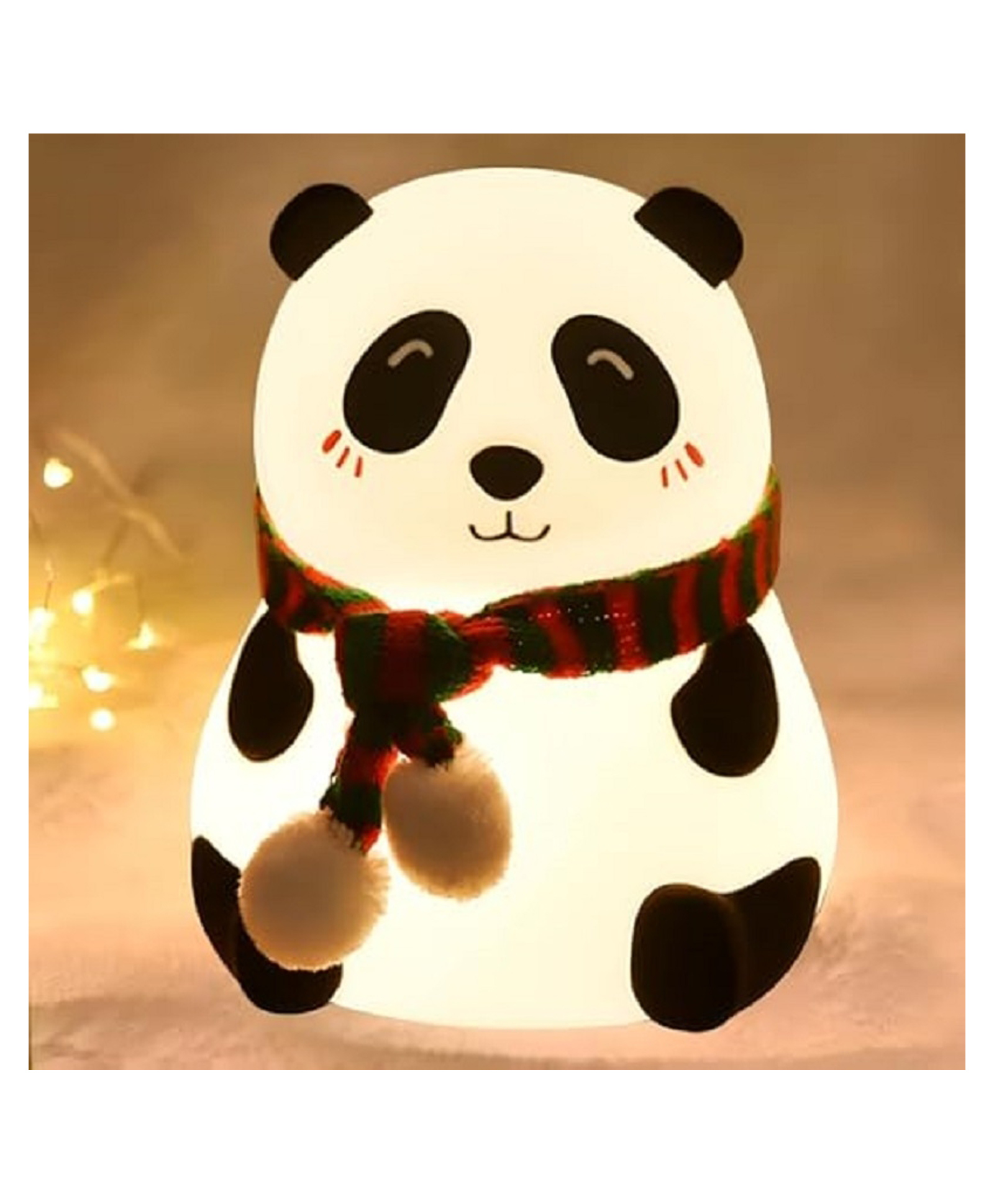 WOLTAX Panda Silicone Night Light USB Rechargeable Soft Glow Nursery Lamp for Babies & Kids (Warm LED, BPA-Free, Portable)-image-45