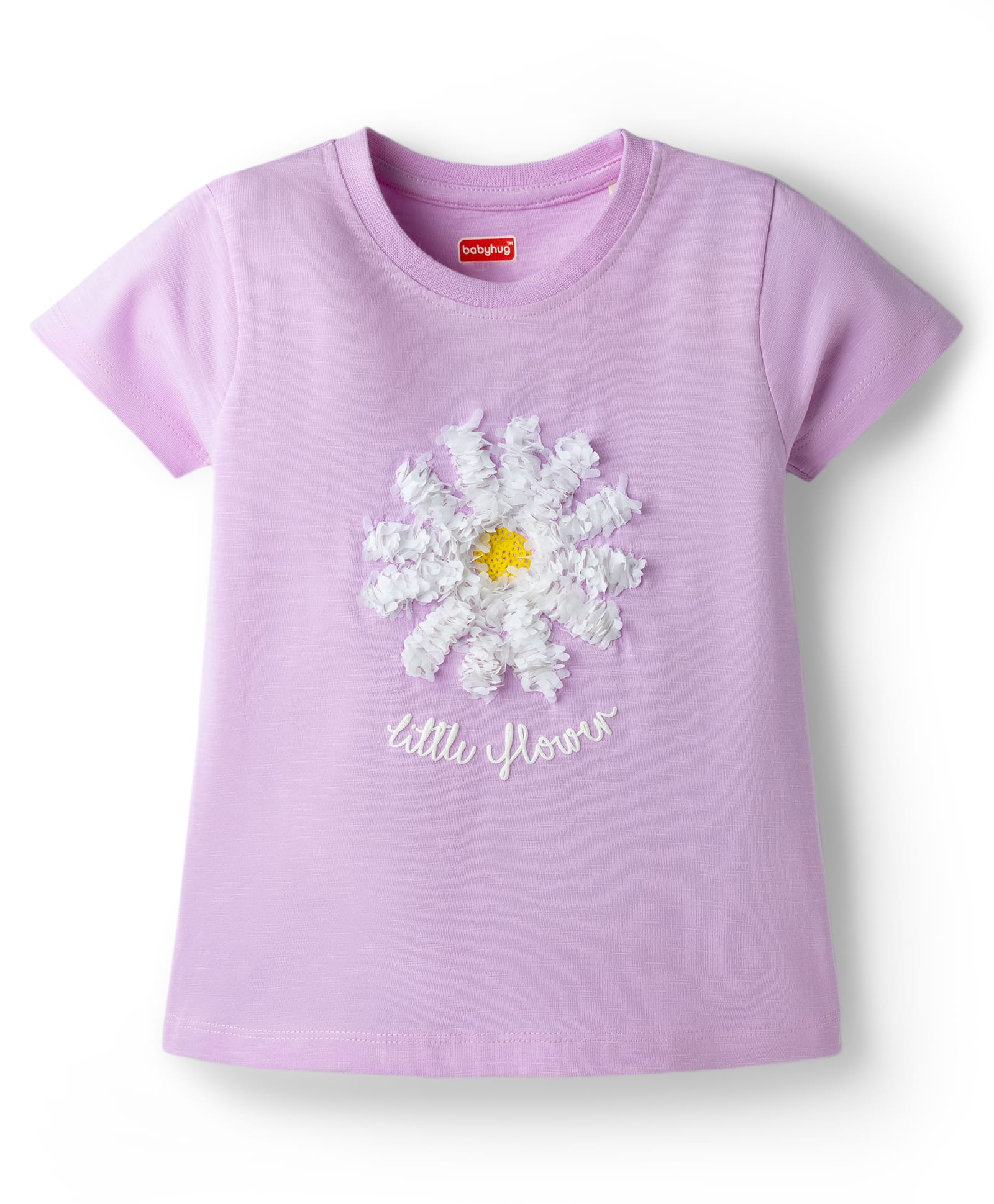 Babyhug Cotton Knit Half Sleeves T-Shirt with Sequin Detailing - Multicolor-image-6