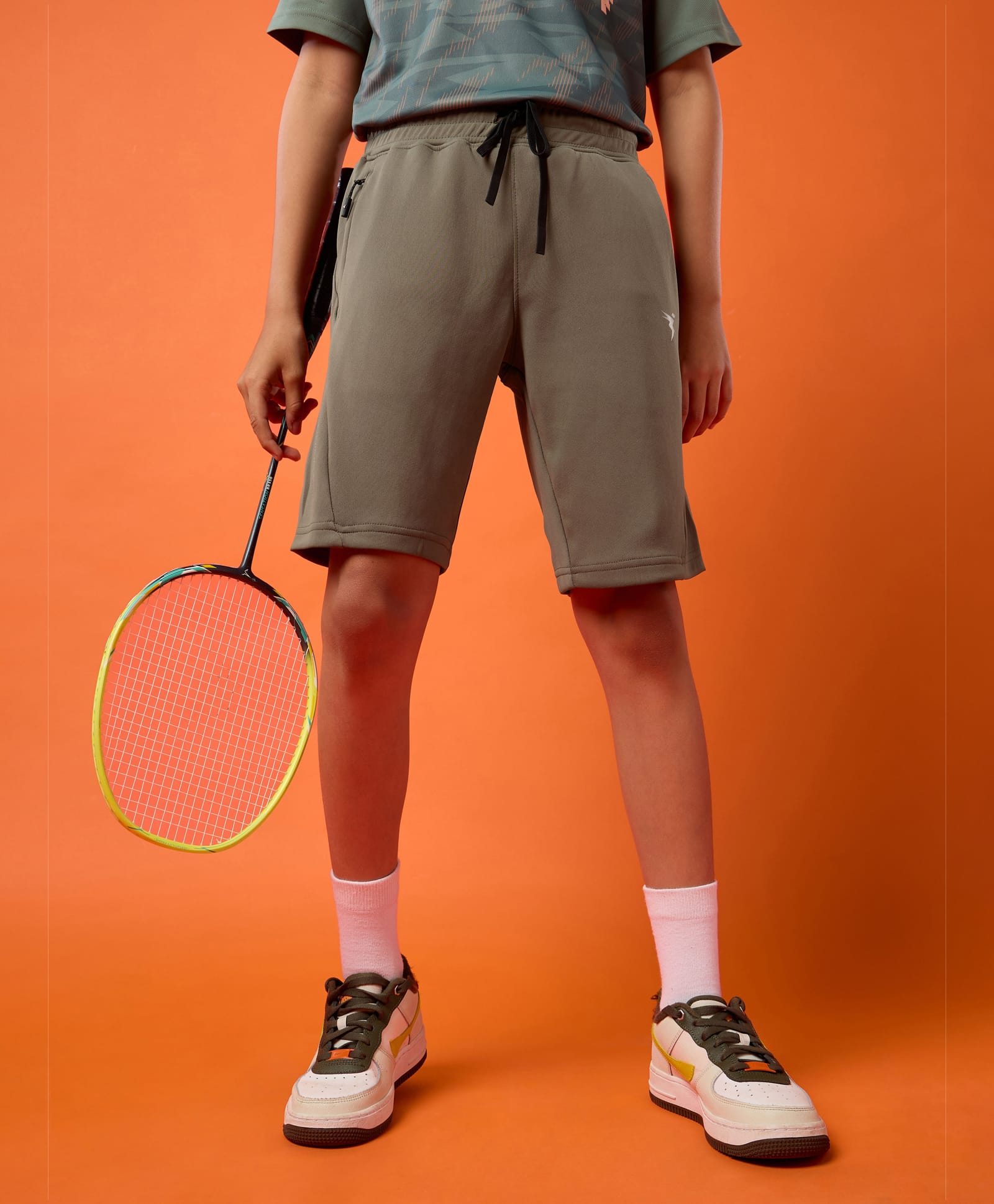 Technosport Knit Solid Shorts - Olive Green-picture-33