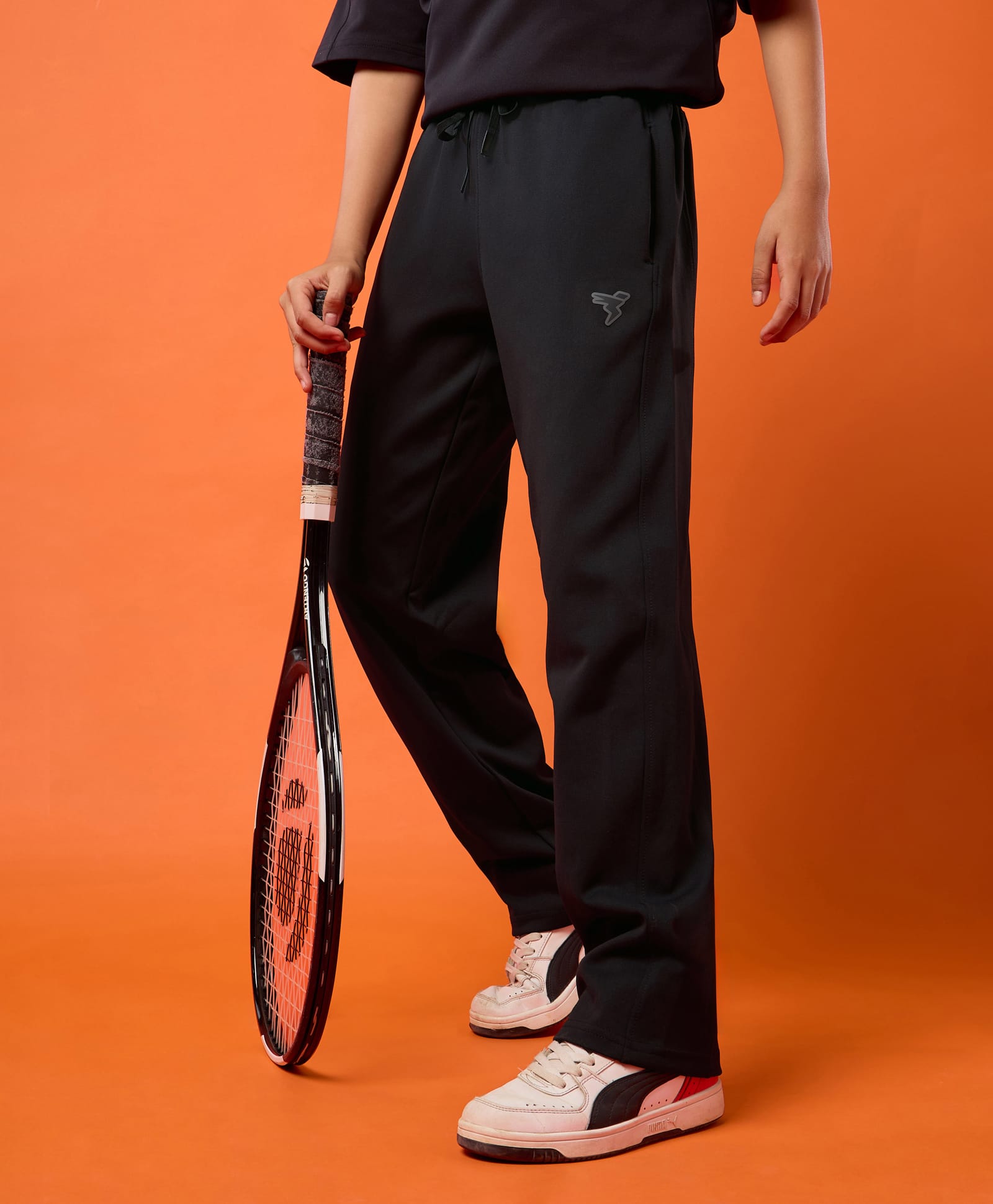 Technosport Knit Solid Track Pants - Black-picture-17