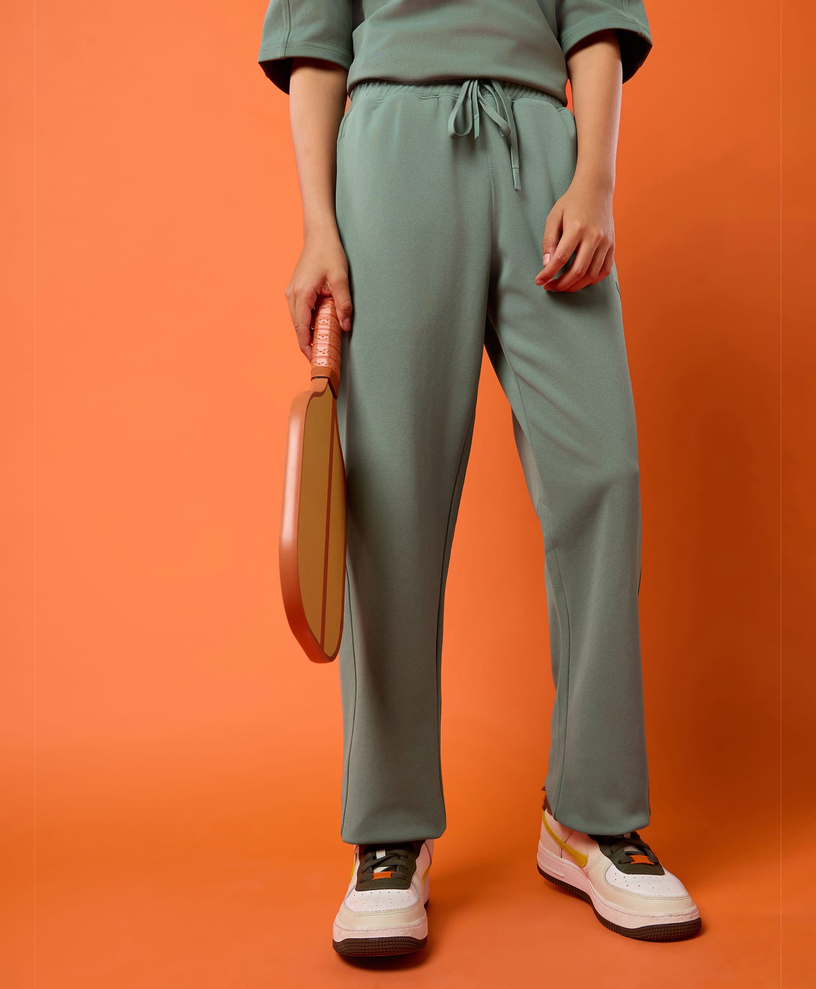 Technosport Knit Solid Track Pants - Green-picture-27