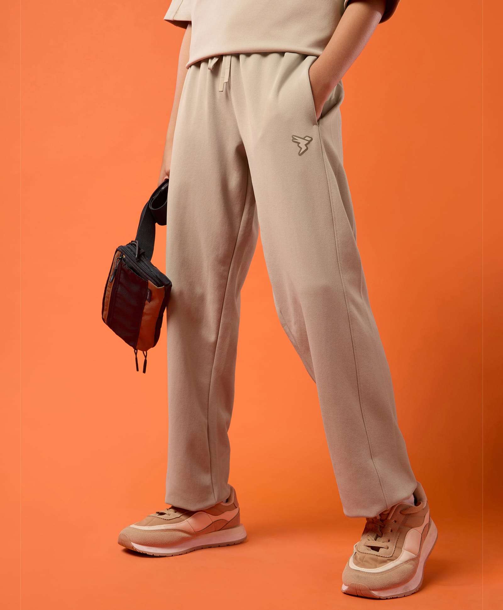 Technosport Knit Solid Track Pants - Beige-picture-20
