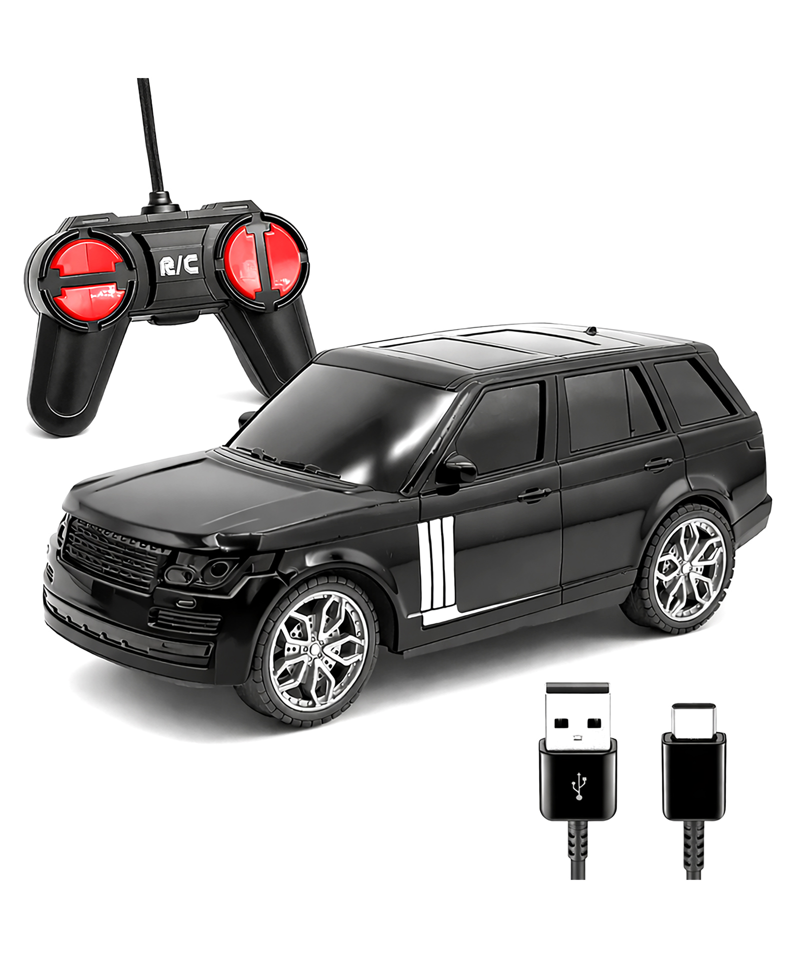 VGRASSP 1:16 Scale Remote Control SUV Car Toy For Kids With LED Lights And Type-C Charging Cable - Indoor And Outdoor 4 Function RC Car Toy Gift For Boys And Girls - Color May Vary-image-21