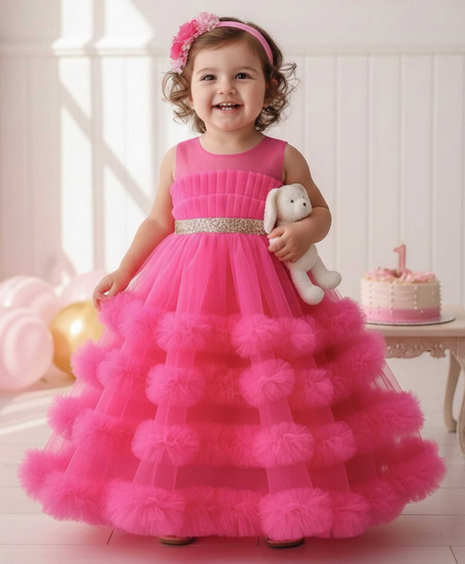 Many frocks & Woven Sleeveless Sequins Embellished Ruffled Dress - Pink-image-14