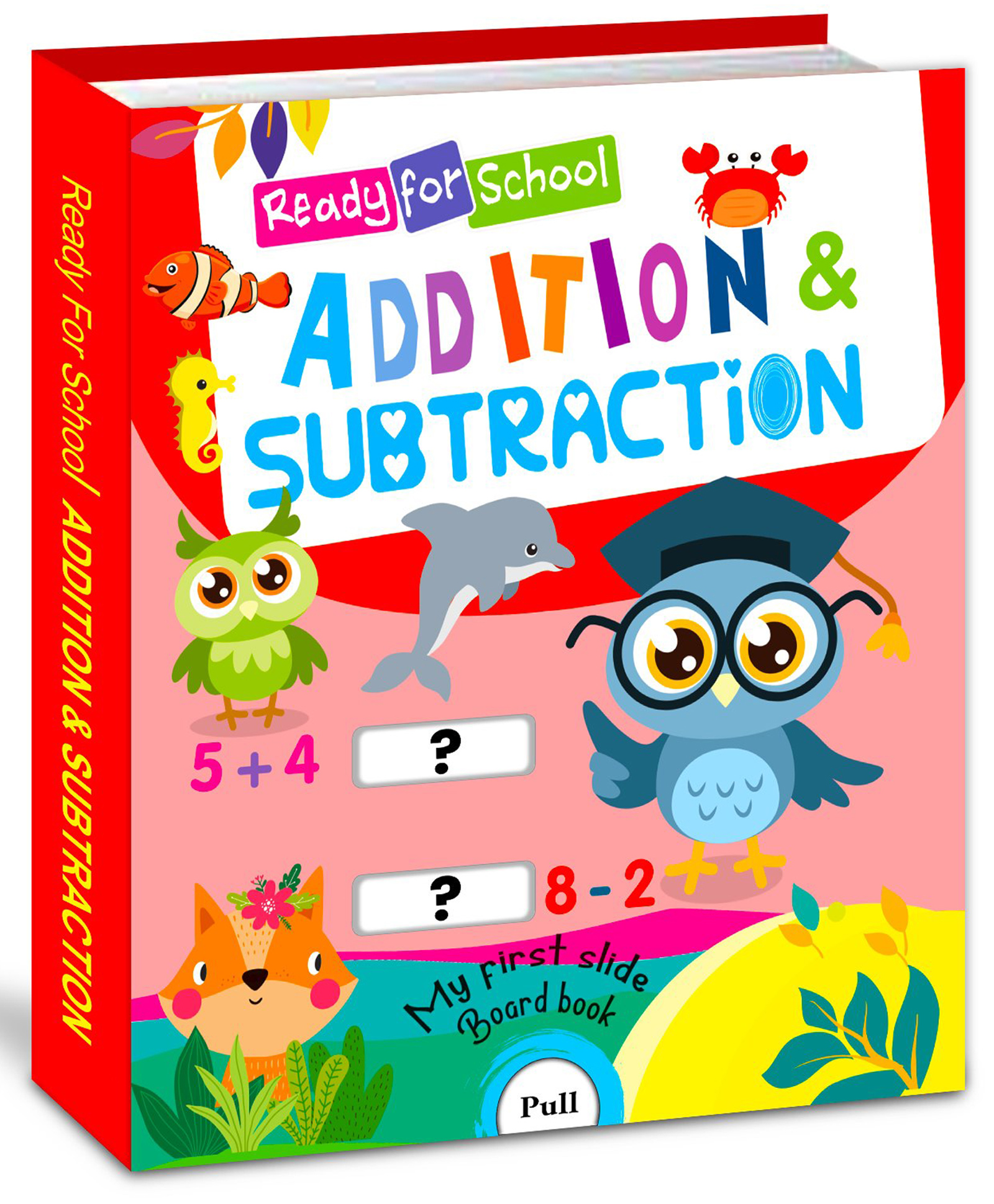 Ready For School - Addition & Subtraction Slide Board Book, Fun and Educational Early Math Activity for Kids, Toddlers, Preschoolers - English-image-36