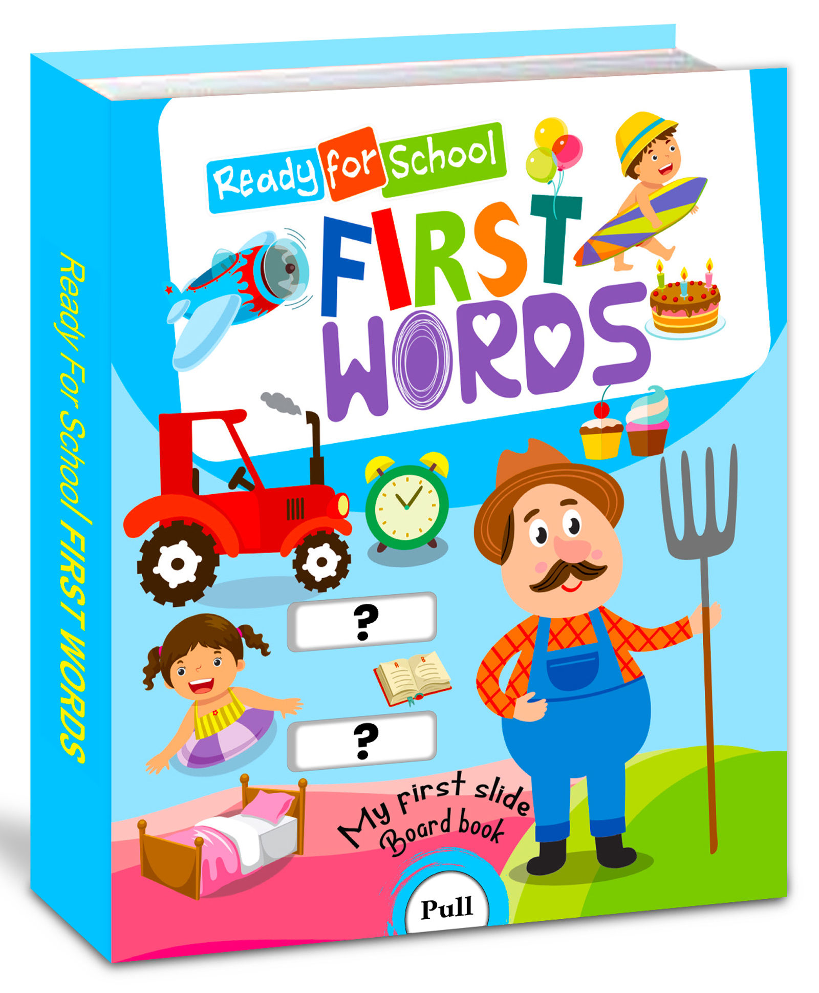 Ready For School First Word Slide Board Book, Interactive Vocabulary Learning Activity Book for Kids, Toddlers, Preschoolers Early Learners - English-image-41