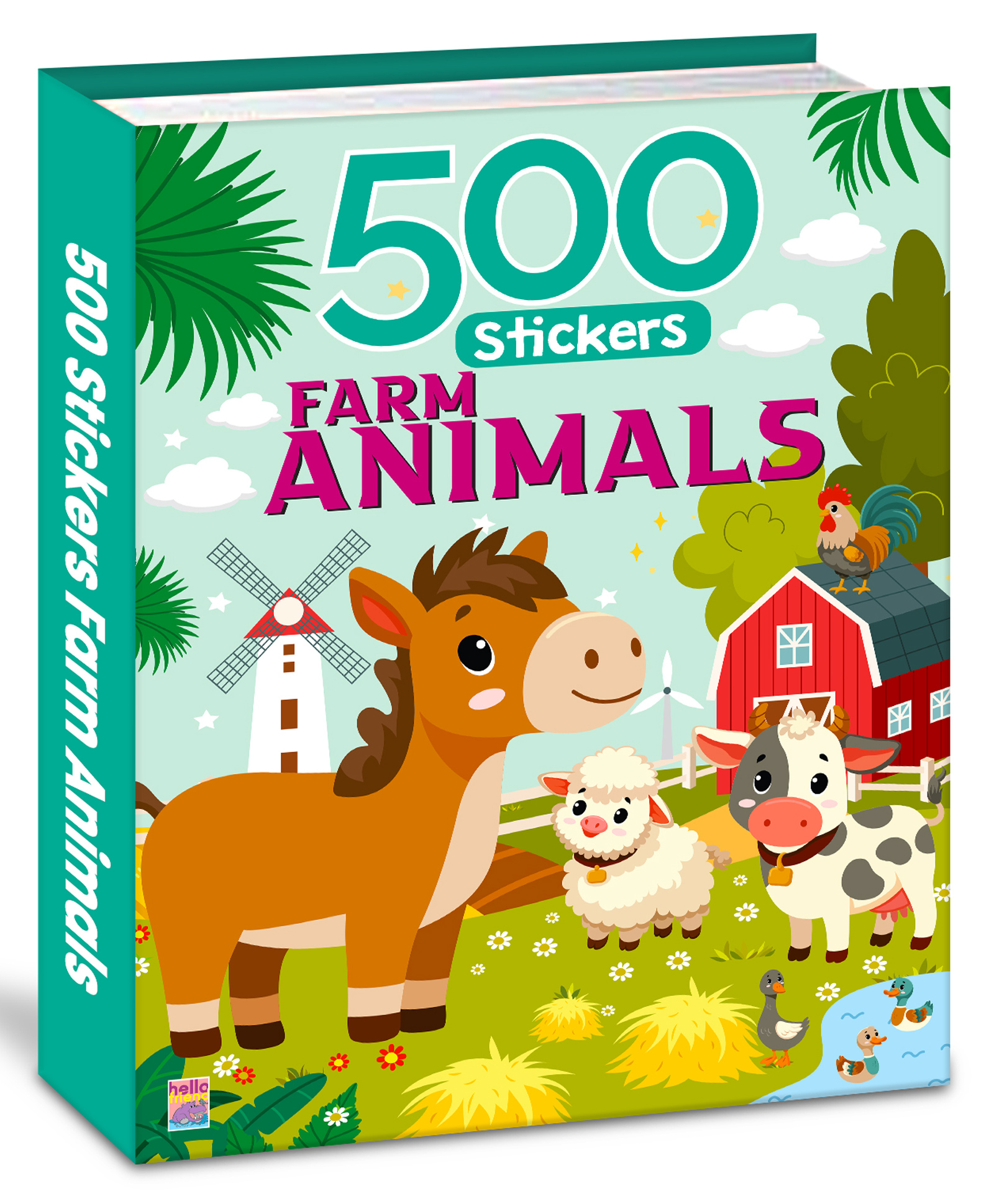 500 Farm Animals Sticker Book Realistic and Fun Sticker Activity Book for Kids, Toddlers, Preschoolers - English-image-10