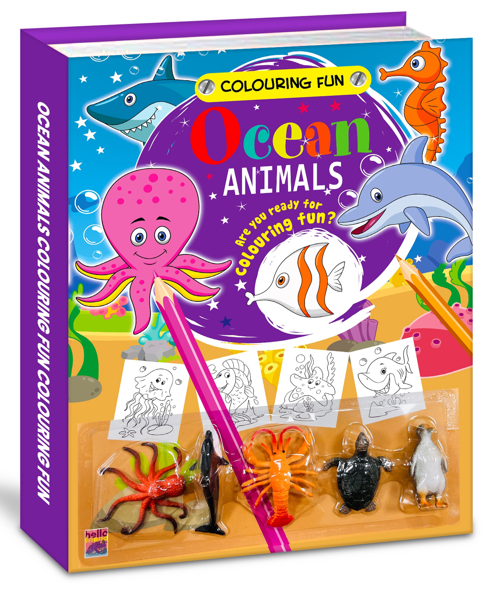 hellofriend books Colouring Fun Ocean Animals; Fun and Educational Coloring Activity Book for Kids, Toddlers, Preschoolers Early Learning-picture-12