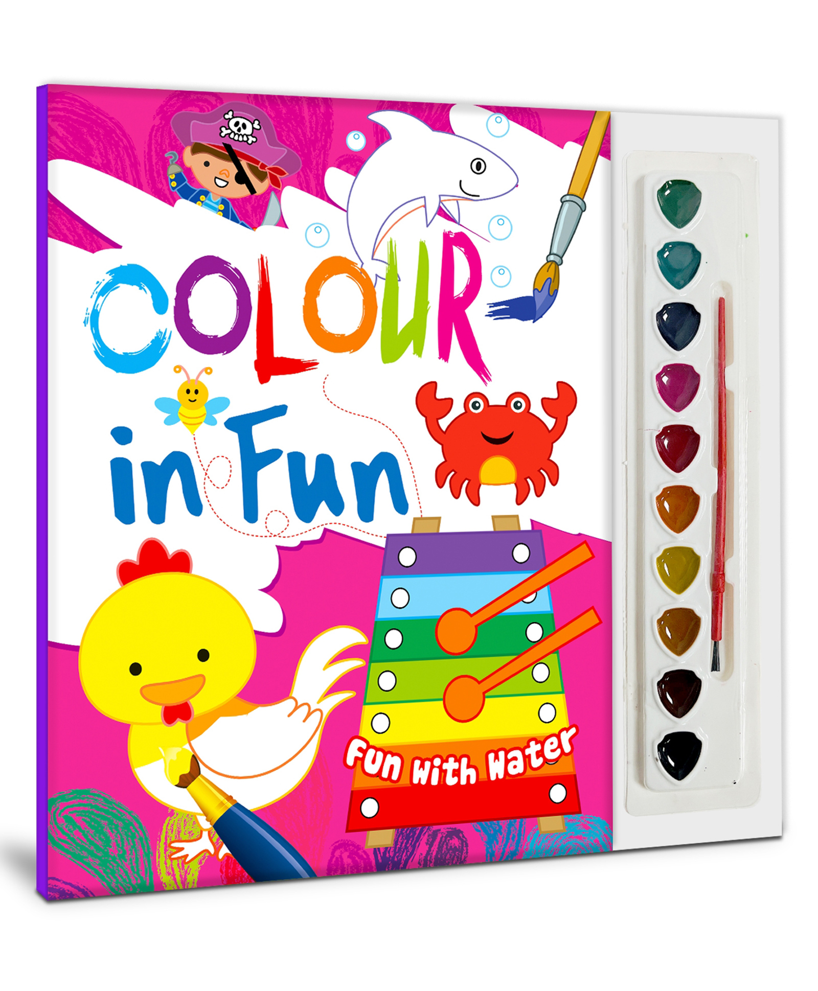 hellofriend books Colour In Fun Pink; Hands-On Creative Coloring Activity Book for Kids, Toddlers, Preschoolers Early Learning-picture-22