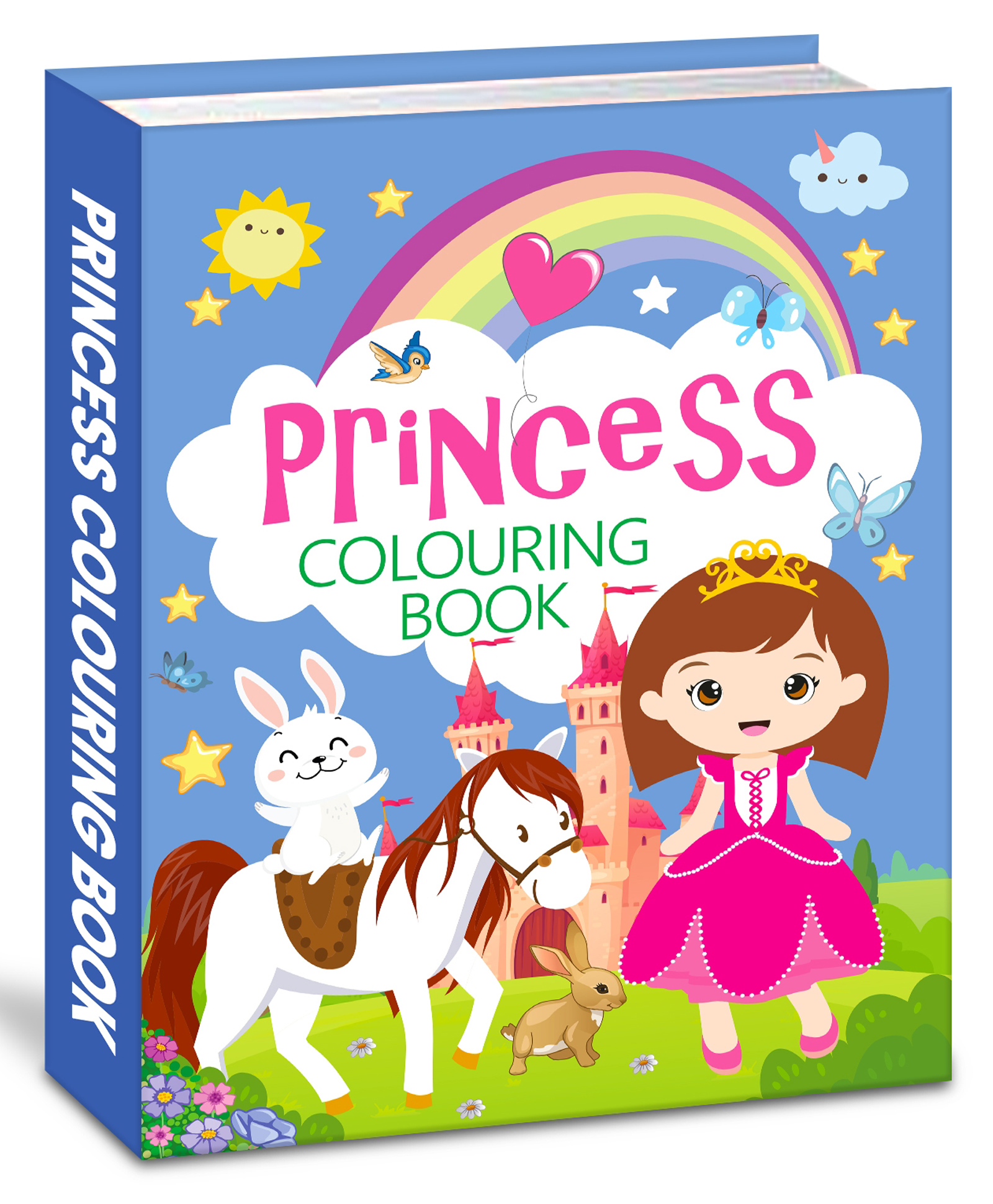 Princess Colouring Book Blue; Creative and Magical Coloring Activity Book for Kids, Toddlers, Preschoolers Early Learning-image-32