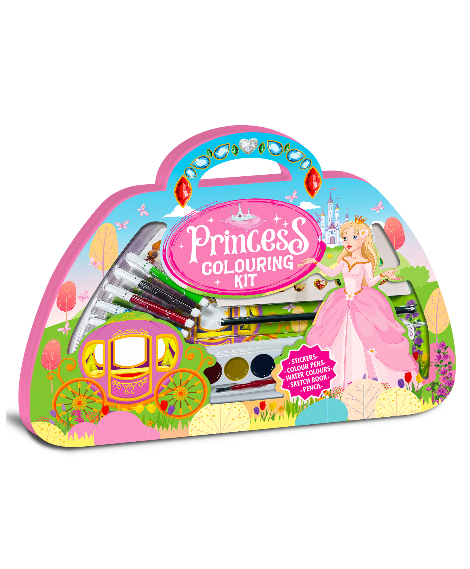 Princess Colouring Kit; Magical and Creative Coloring Activity Set for Kids, Toddlers, Preschoolers Early Learning-image-35
