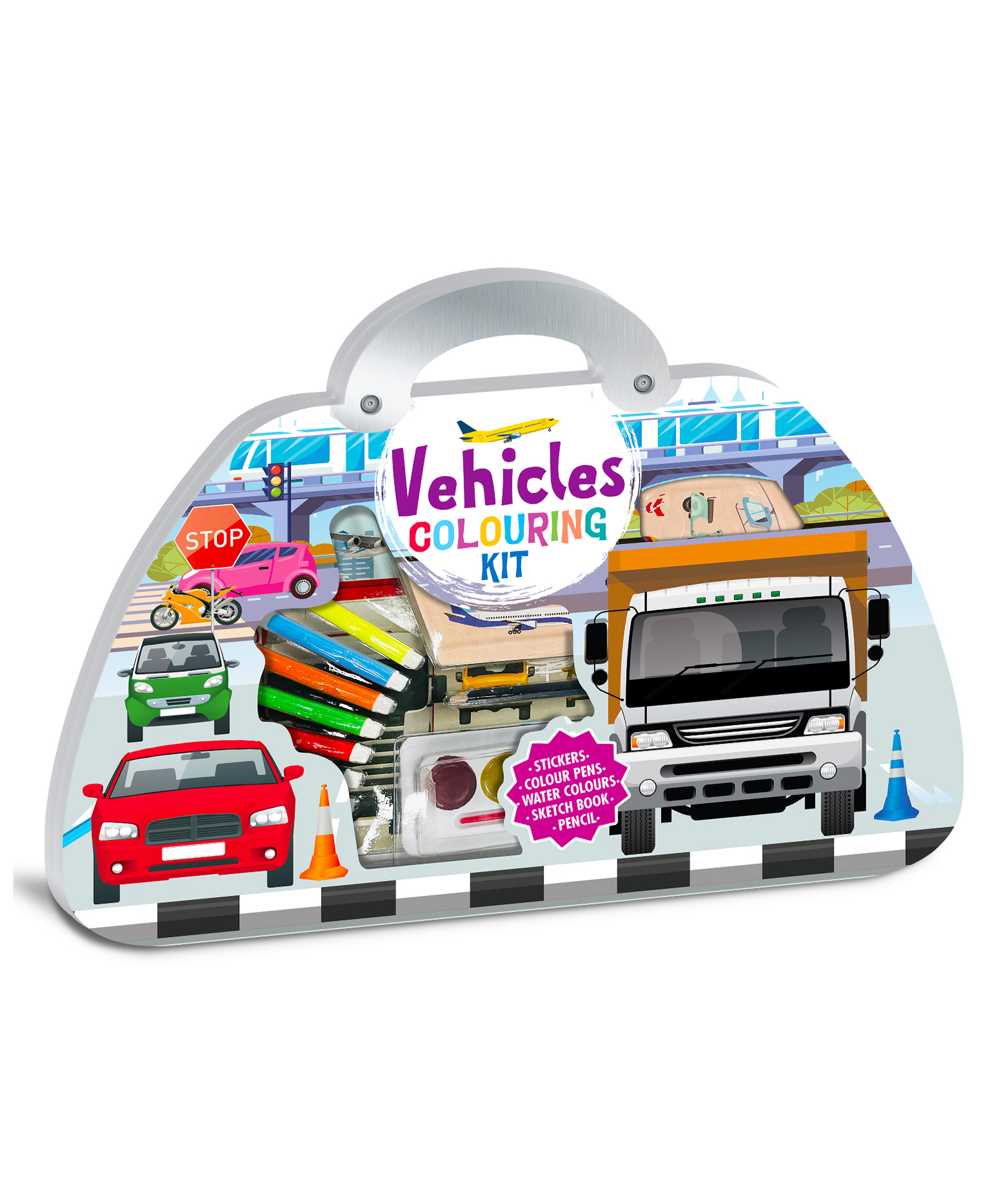 Vehicles Colouring Kit; Fun and Educational Vehicle-Themed Coloring Activity Set for Kids, Toddlers, Preschoolers Early Learning-image-36