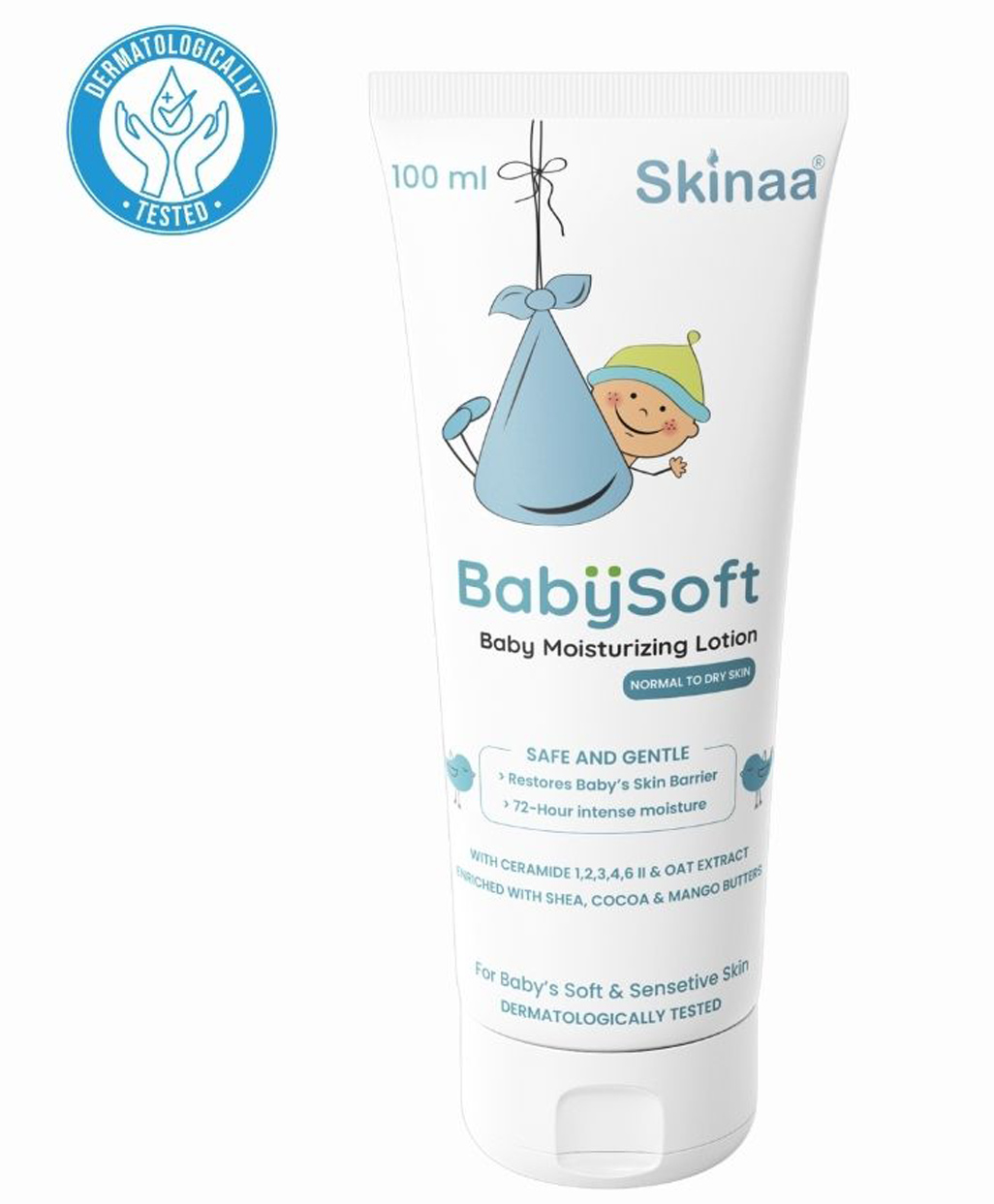 Skinaa BabySoft Baby Moisturizing Lotion with Ceramides & Oat Extract, 100 ml-image-45