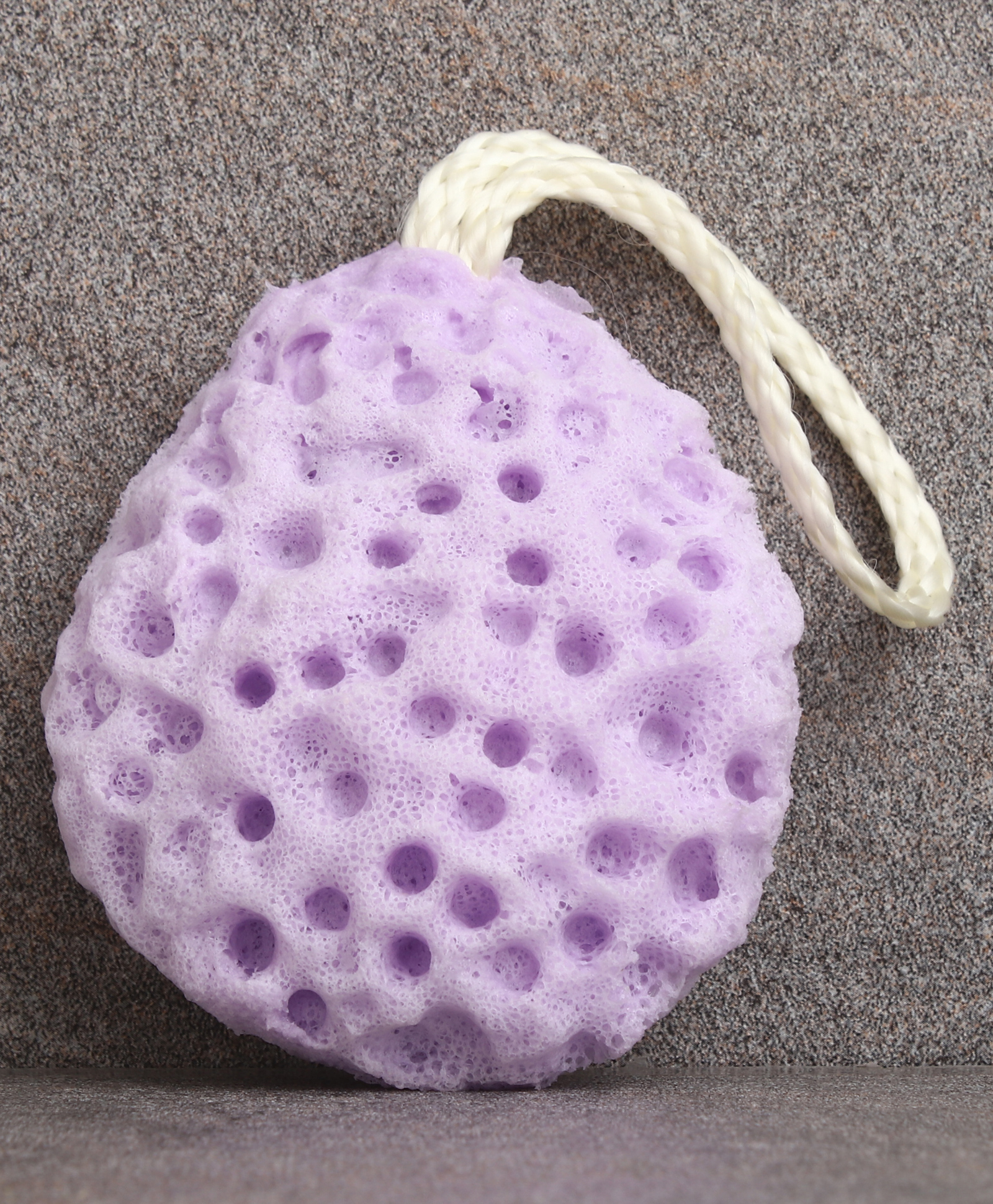 Bath Sponge /Loofah with Hanging Loop Free Size - Purple-image-4