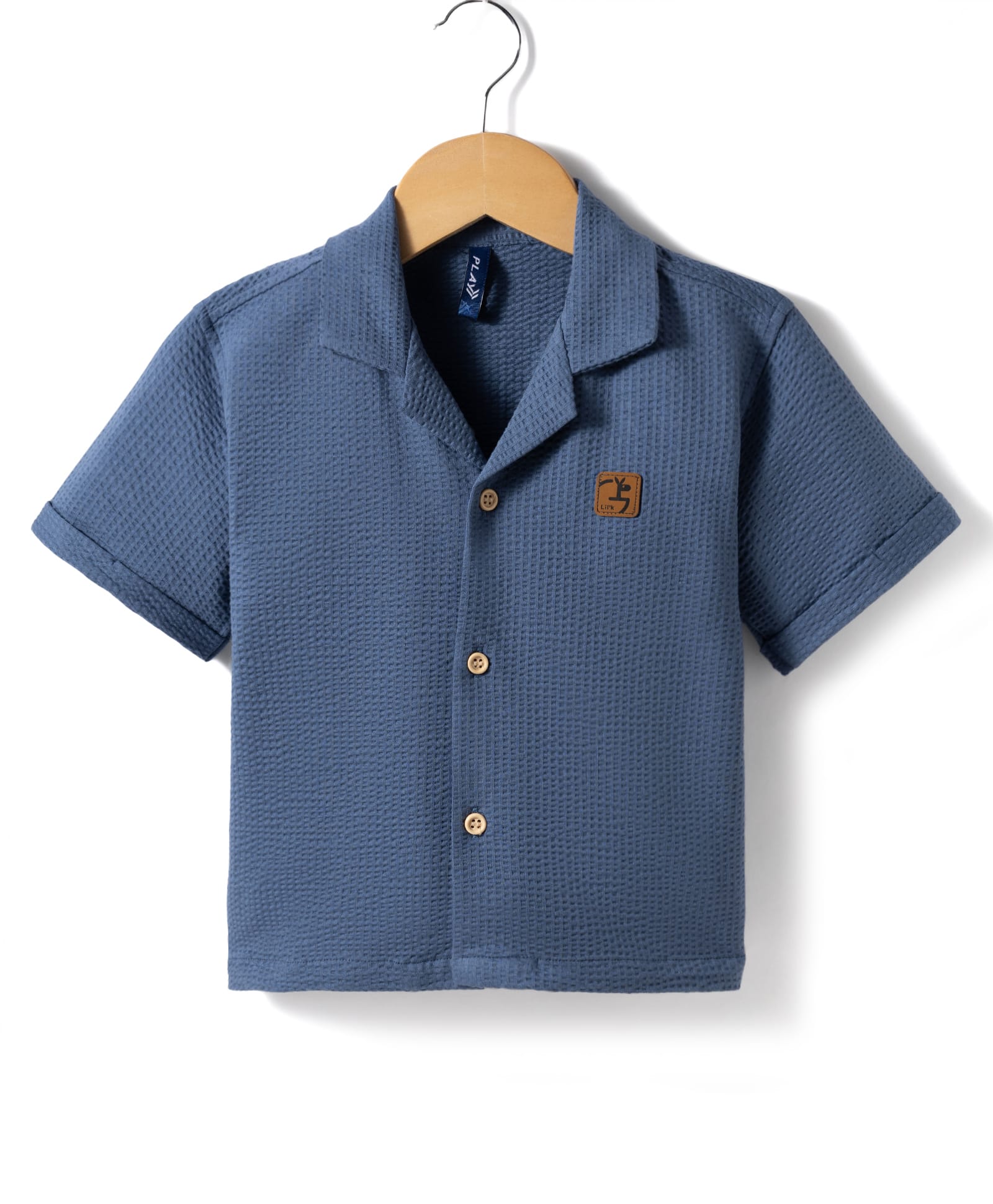 Little Kangaroos Cotton Woven Solid Shirts Half Sleeves Resort Collar DENIM BLUE 4-5 Years-image-42