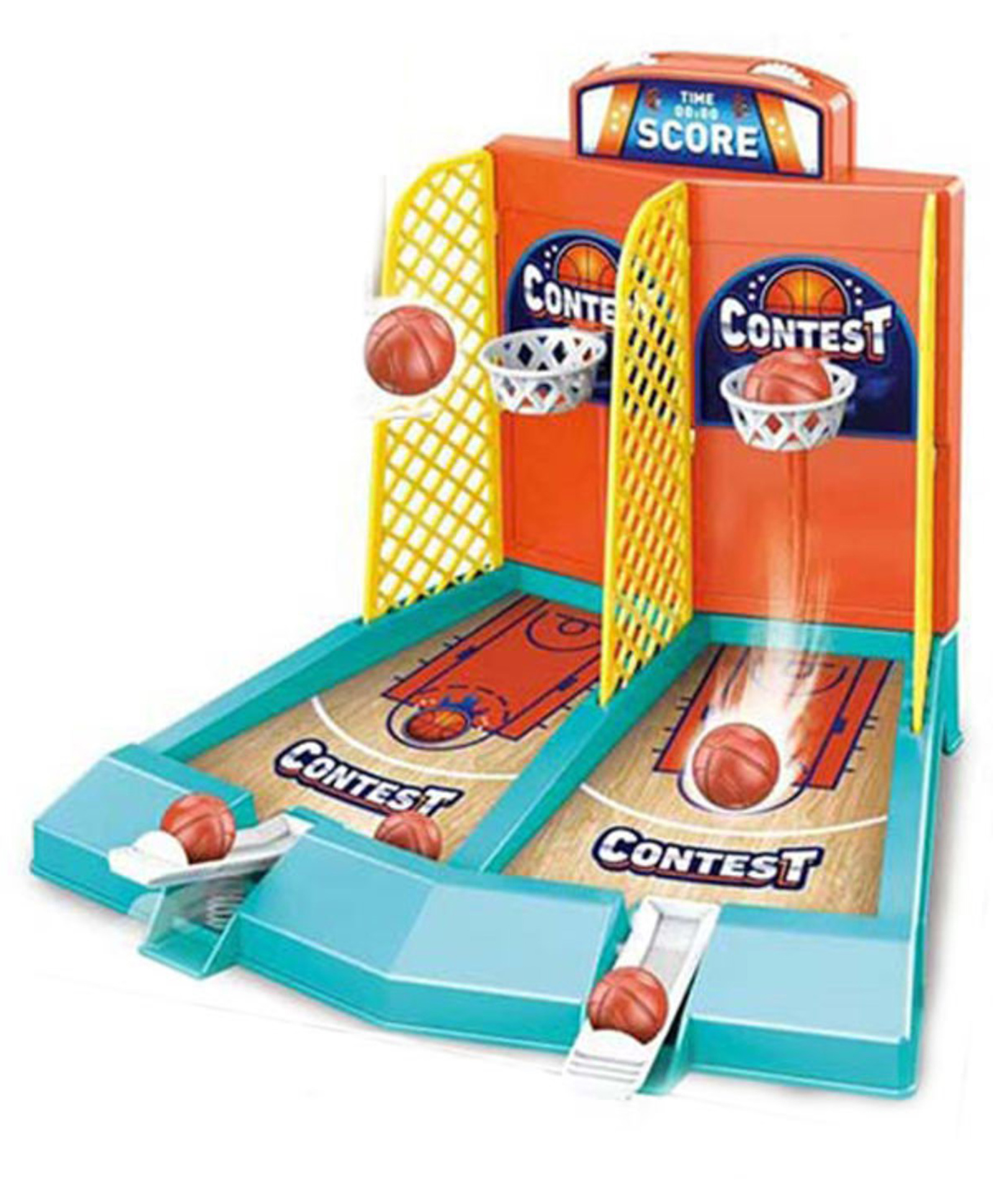 Zyamalox Two Player Basketball Board Game with Button Shooting Action Indoor Fun Games for Kids Family Party Games Fast Paced Basketball Basket Ball Game Exciting Play - Multicolor-image-13