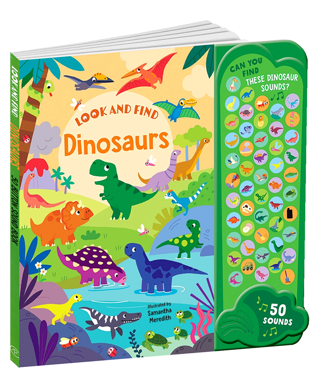 Look and Find 50-Button Mega Sound Book - Dinosaurs, 50 Sounds - English-image-39