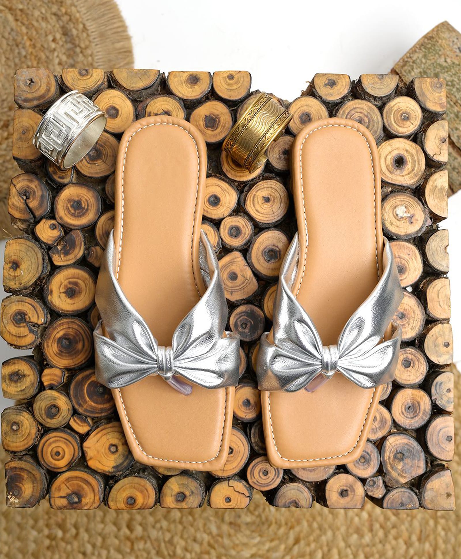 NZS Bow Detailed Sandals - Silver-picture-31