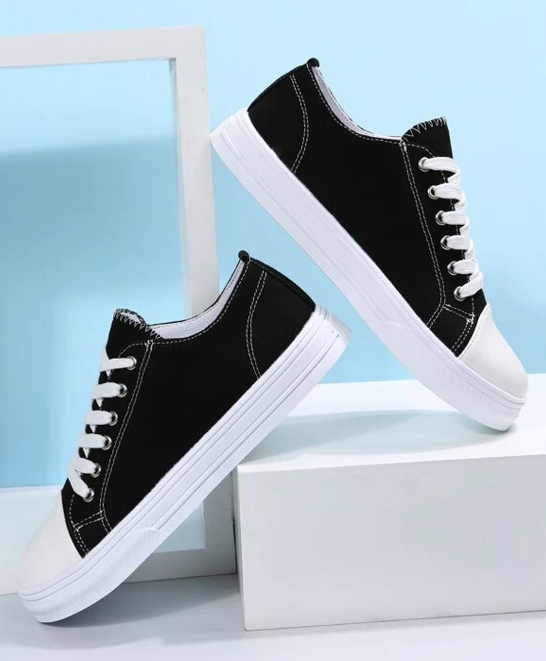 NZS Colour Blocked Lace Up Shoes - Black-picture-21