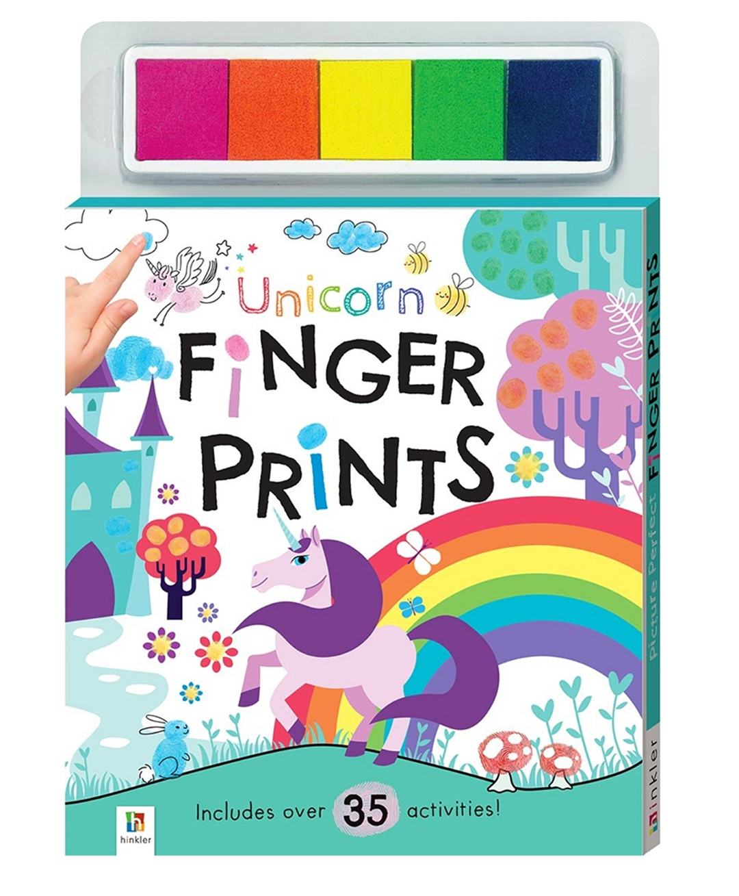 hinkler books Unicorn Finger Prints Colouring Book with 35+ Fun Activities, Finger Painting Fun Activity Book for Kids - English-picture-25