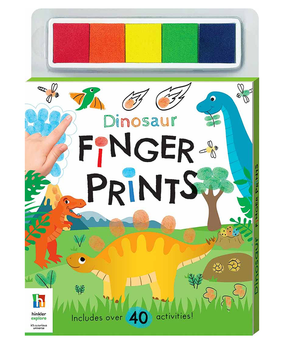 Dinosaurs Finger Prints Colouring Book with 40+ Fun Activities,Finger Painting Fun Activity Book - English-image-47