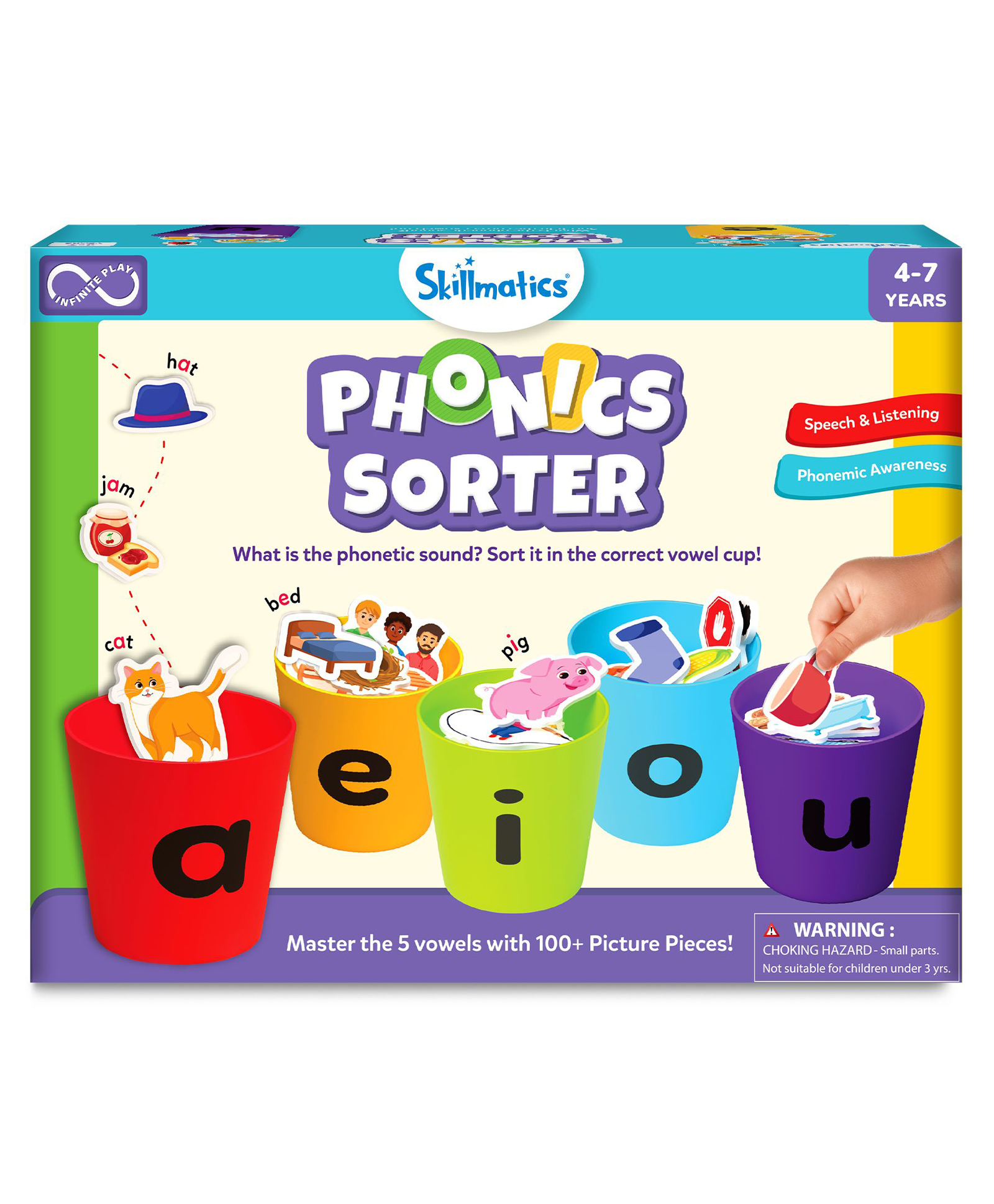 Skillmatics Learning Toys Phonics Sorter, Vowel Sorting & Early Reading Activity for Kids, Educational Preschool & Kindergarten Toy, Builds Phonemic Awareness, Gift for Boys & Girls Ages 4, 5, 6, 7-image-40