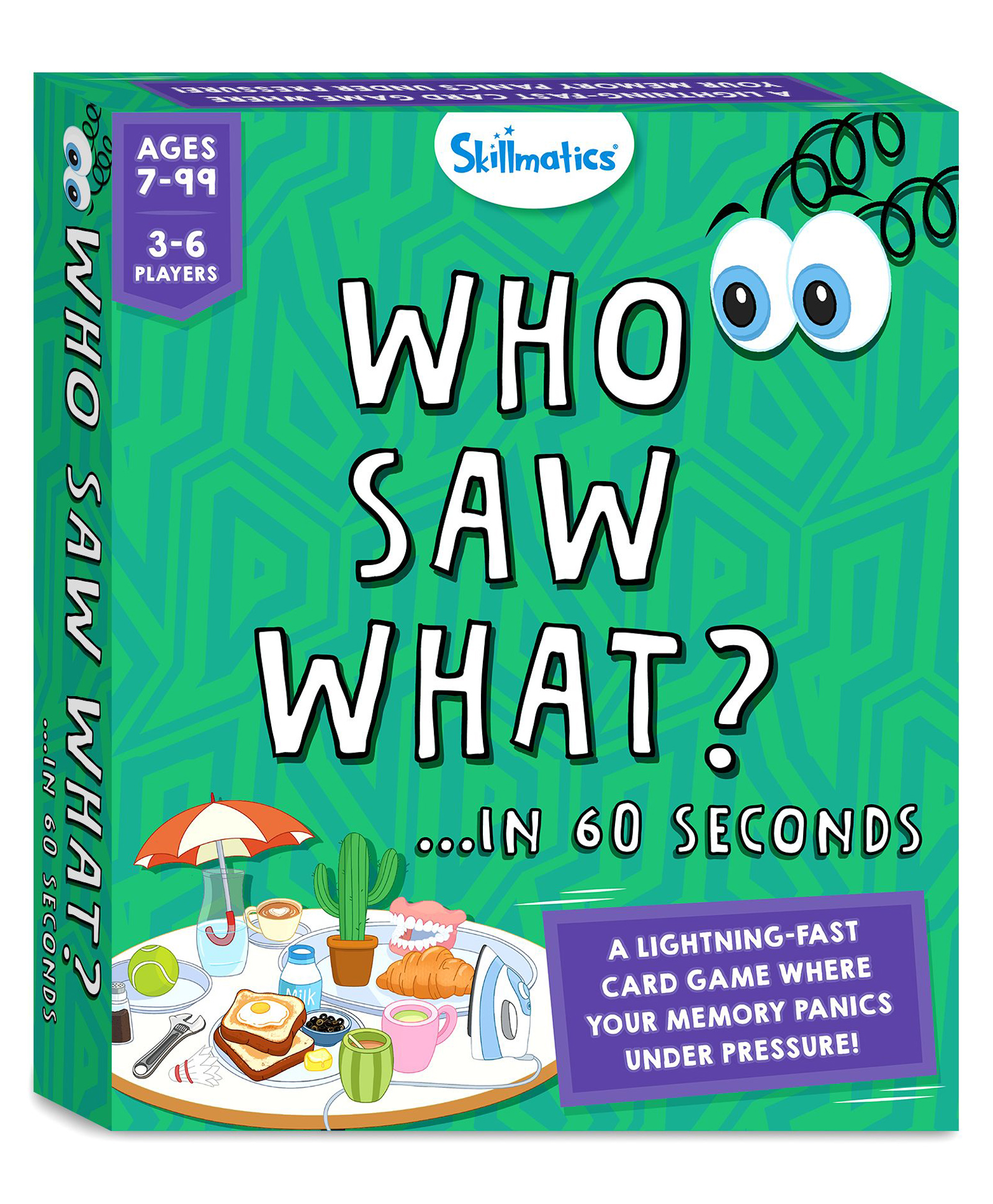 Skillmatics Board & Card Game Who Saw What in 60 Seconds, Memory Game for Kids, Teens & Adults, Fast-Paced Family Game Night Fun, Quick-Thinking Party Game, Gift for Ages 7, 8, 9 & Up-image-3