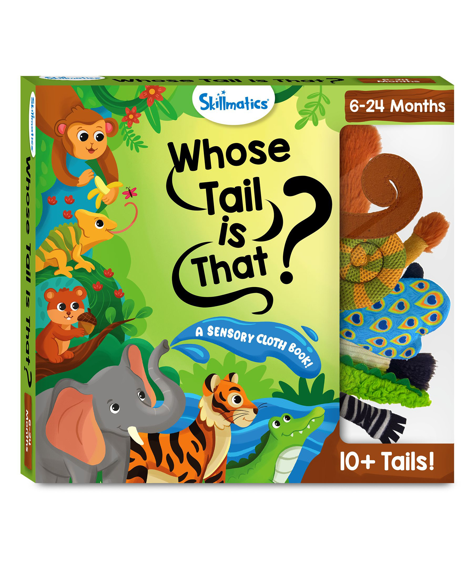 Skillmatics Sensory Cloth Book Whose Tail is That Interactive Baby Book with Crinkle Pages for Tactile Exploration (21×15 cm), Early Learning, Sensory Play & Educational Toy for Babies 624 Months-image-14