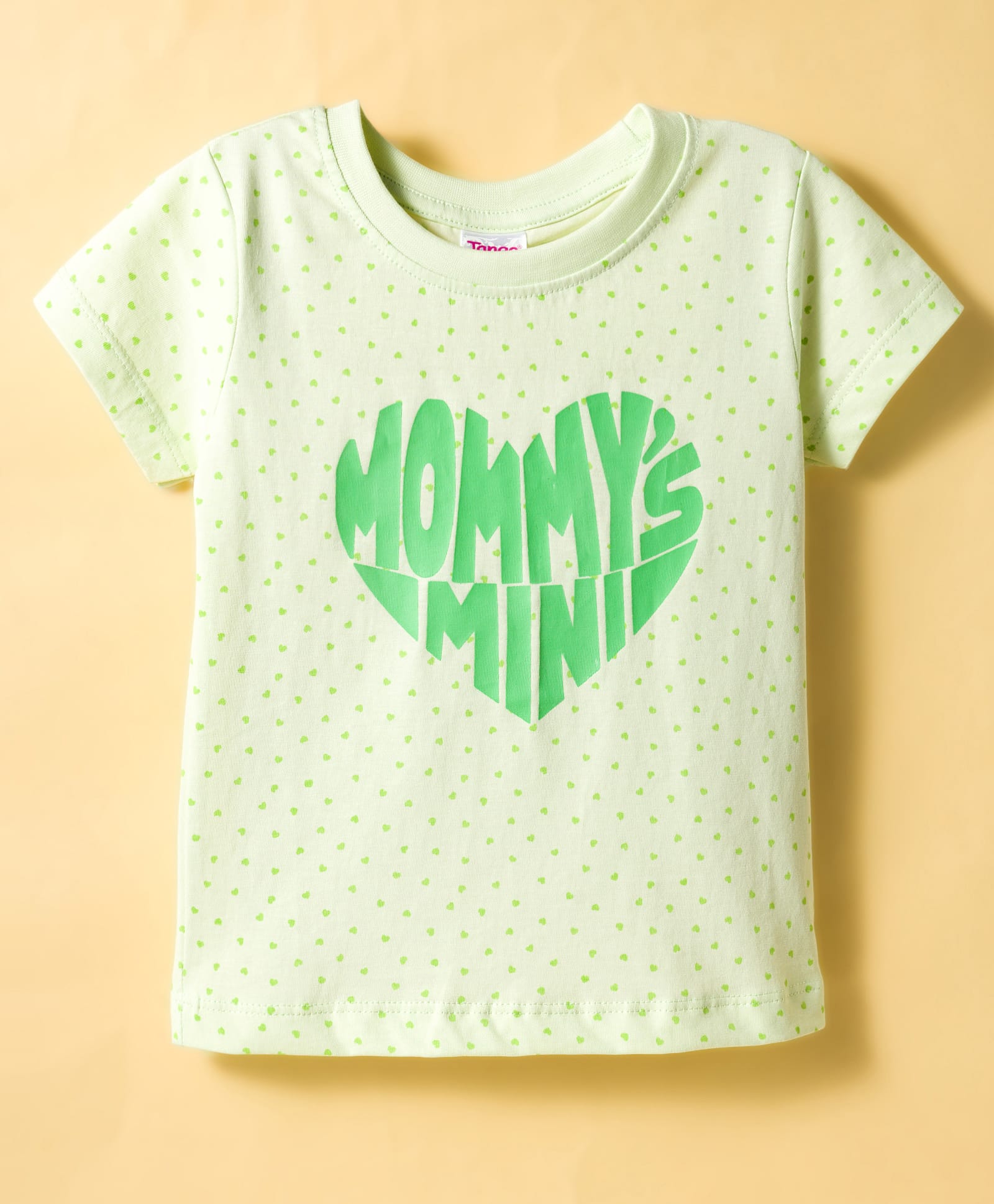 Tango Single Jersey Knit Half Sleeves T-Shirt with Heart Print - Sea Green-picture-23