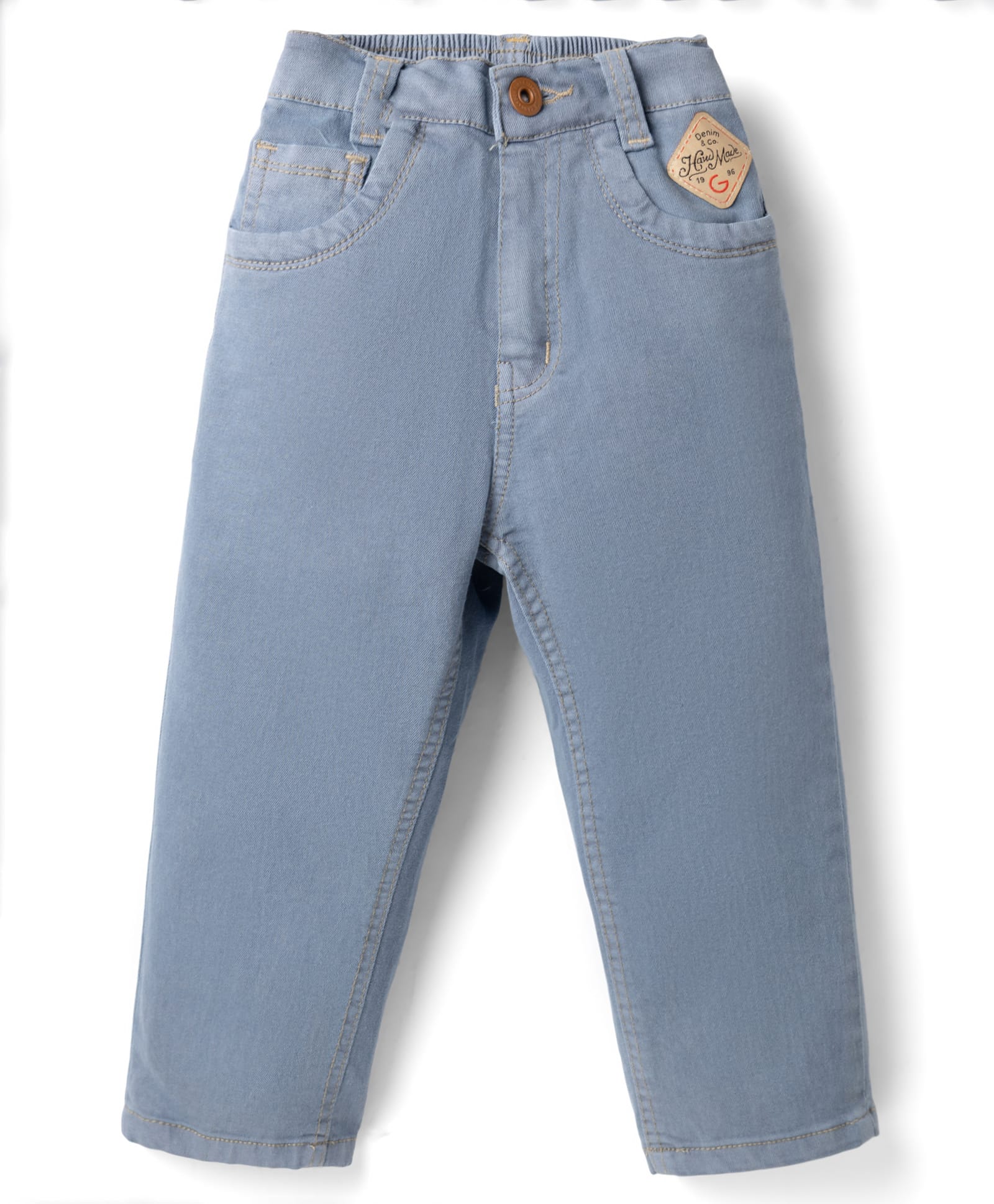 Little Kangaroos Denim Washed Full Length Jeans - Blue-picture-10