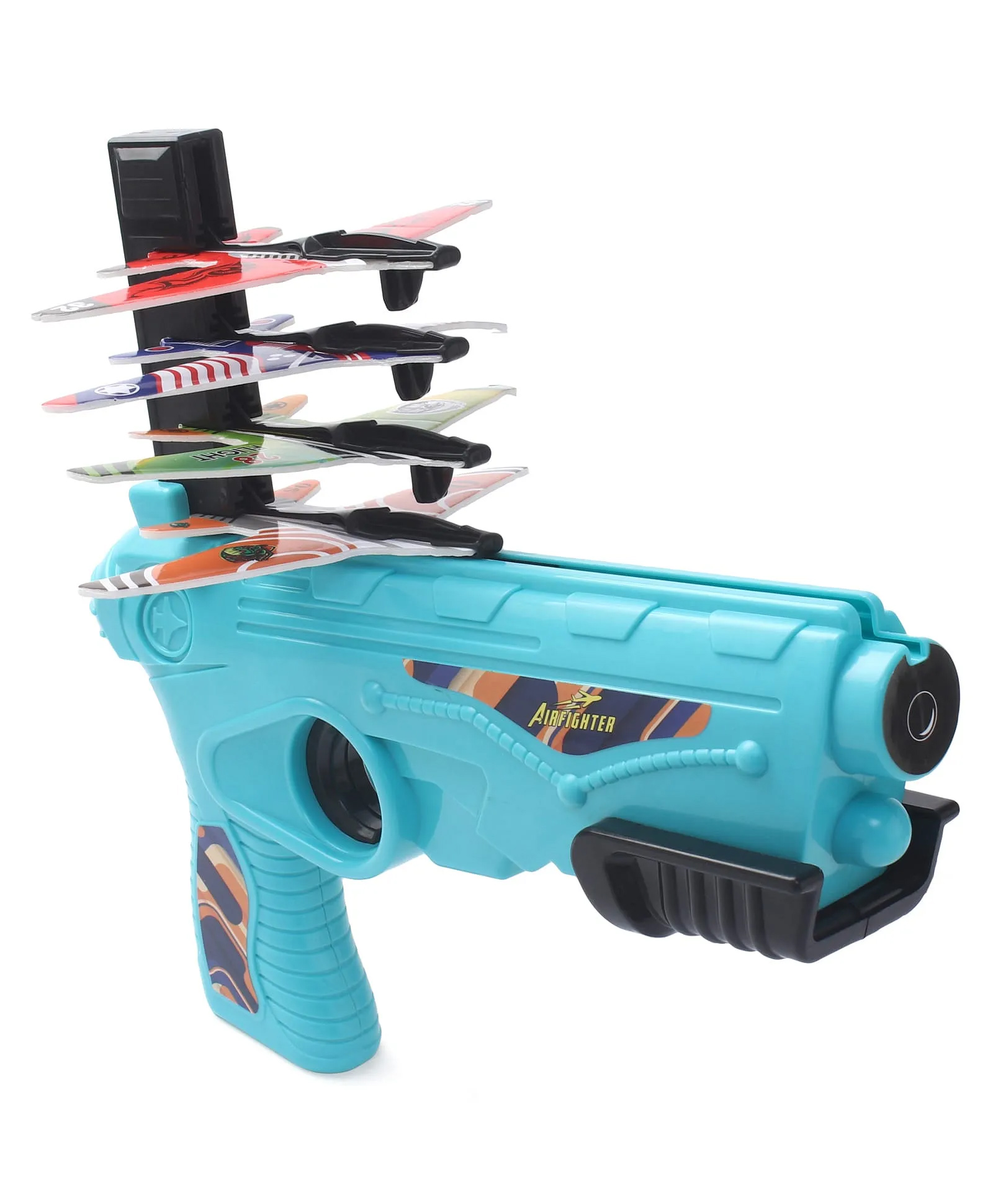 Play Nation Airplane Launcher Toy Gun with 4 Colorful Foam Glider Aircraft| One-Click Catapult Shooting Mechanism| Hand-Eye Coordination & Aerodynamic Learning| Ideal Gift for 3+ Years| BIS Certified-picture-27