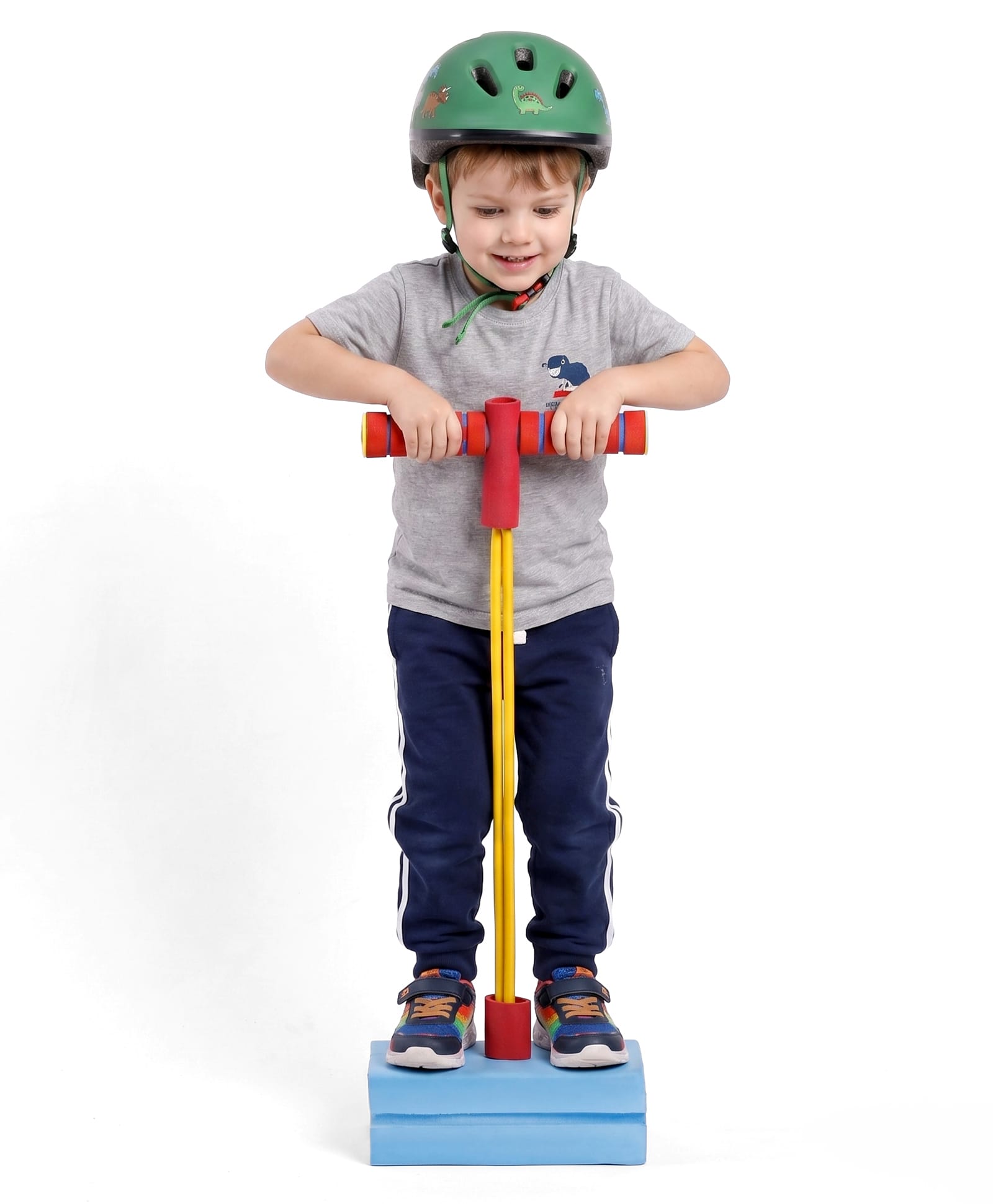 Play Nation Foam Pogo Jumper for Kids Exercise Tool Gross Motor Skill Training Balance & Coordination Outdoor and Indoor Play Activity Ideal Gifting for 3+ Years Boys & Girls BIS Certified- Multicolor-picture-15