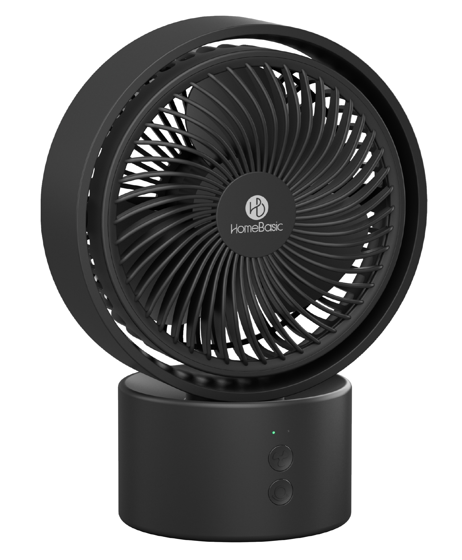 HOMEBASIC USB Desk Fan Portable with 5 speeds, 2600mAh battery, 120° auto rotation, quiet brushless motor, and fast Type-C charging. Ideal for home, office, or travel.-picture-22