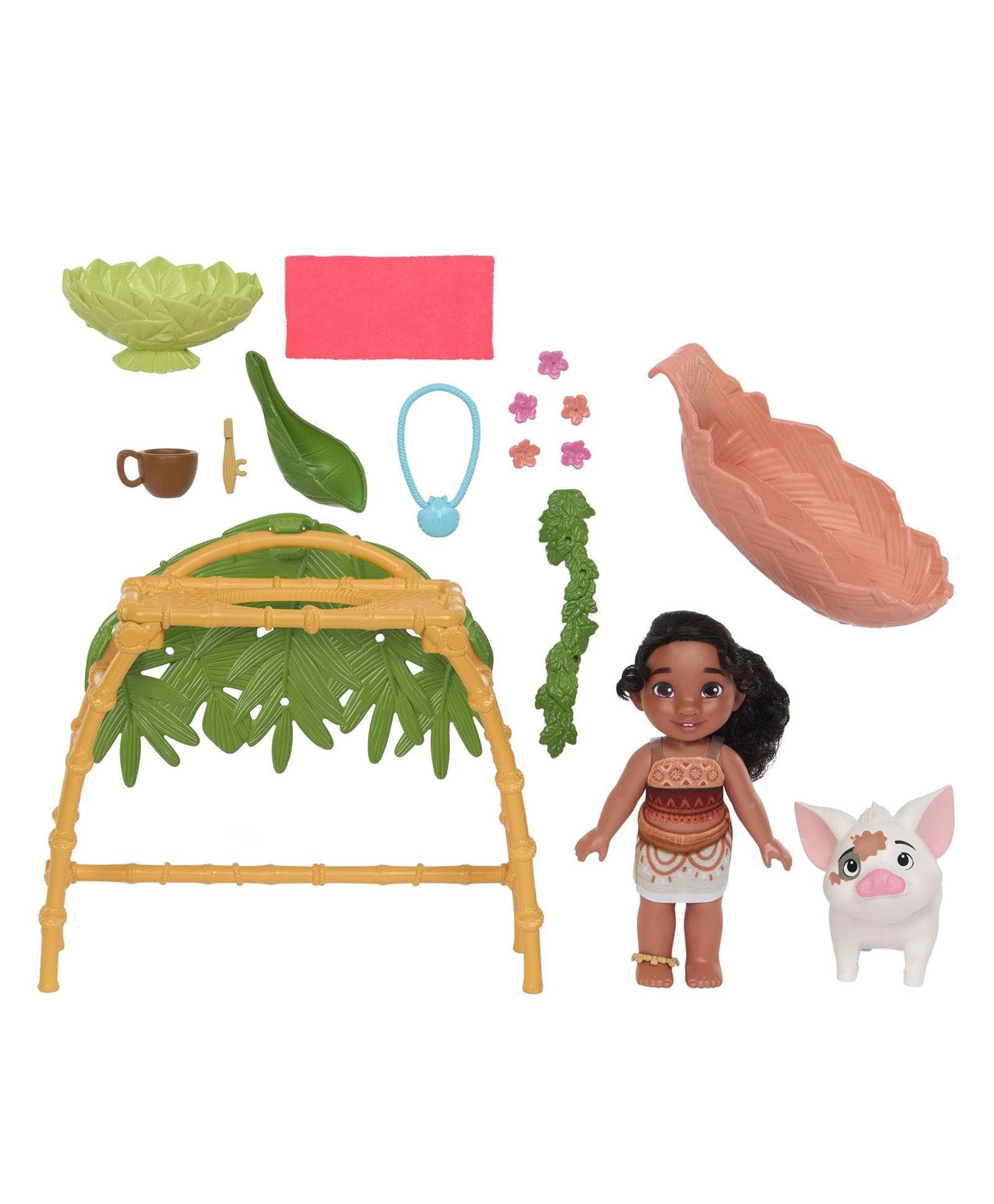 Disney Moana 2 Simea & Pua Bathtime Fun Playset Fashion Doll & 10+ Accessories Inspired by the Movie Multicolour - Height 31.5 cm-image-34