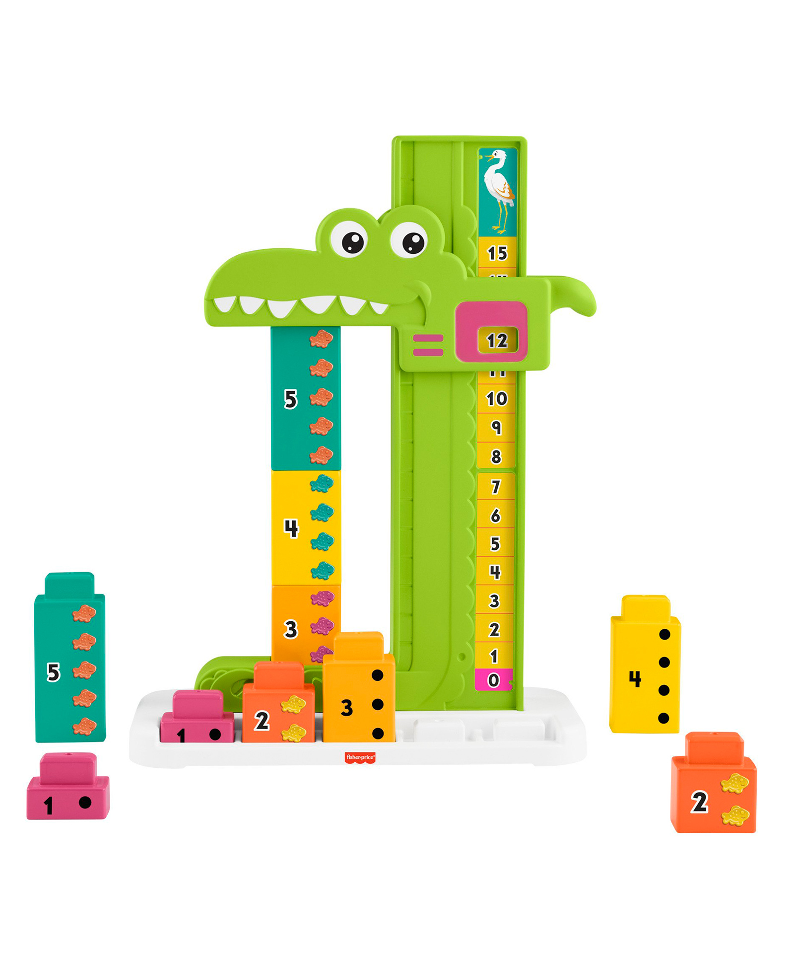 Fisher Price Adding Alligator Educational Toy with 10 Stacking Blocks - Multicolour-picture-16