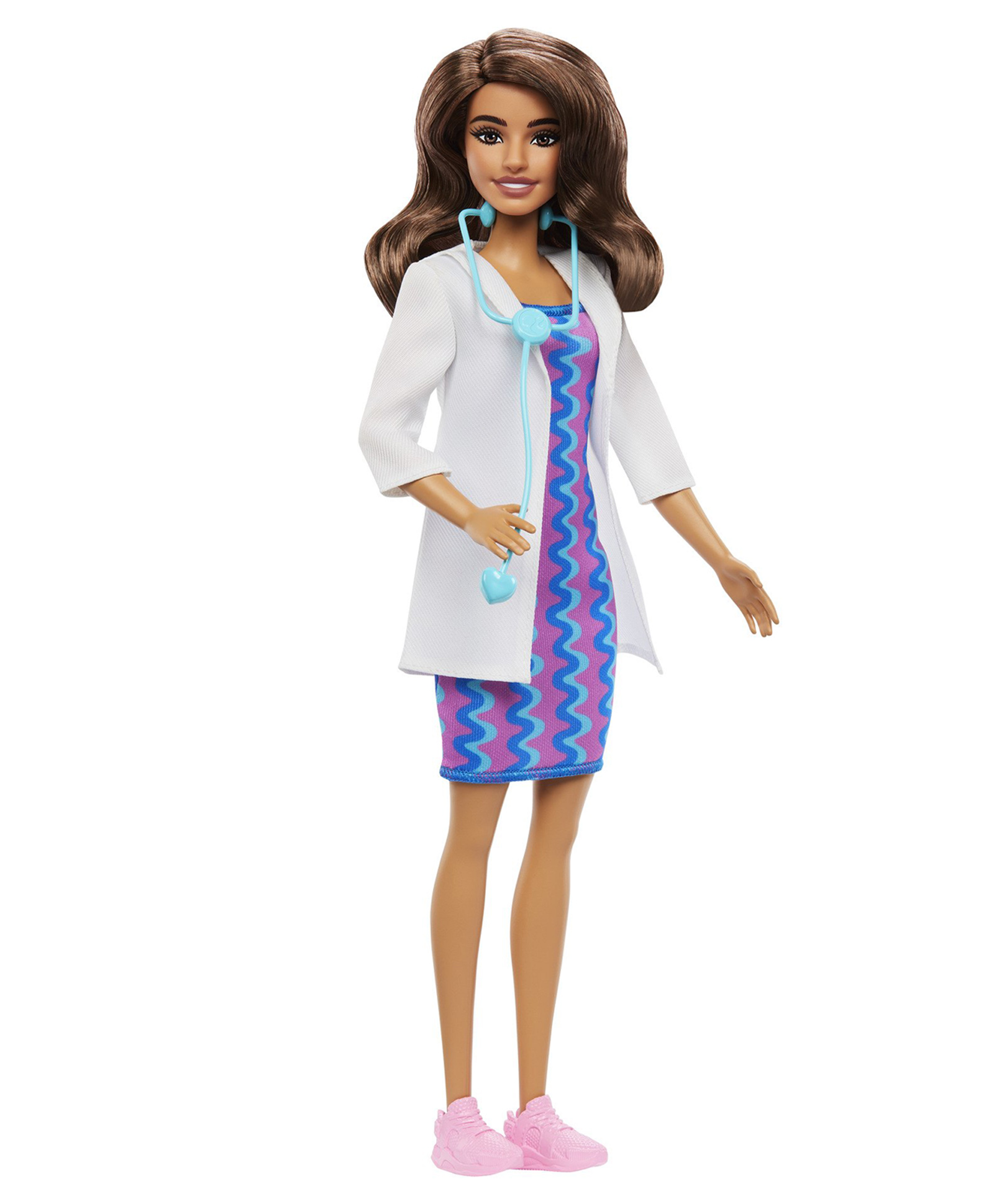 Barbie Height 28 cm Careers Doctor Fashion Doll & Stethoscope -Multicolour-picture-49