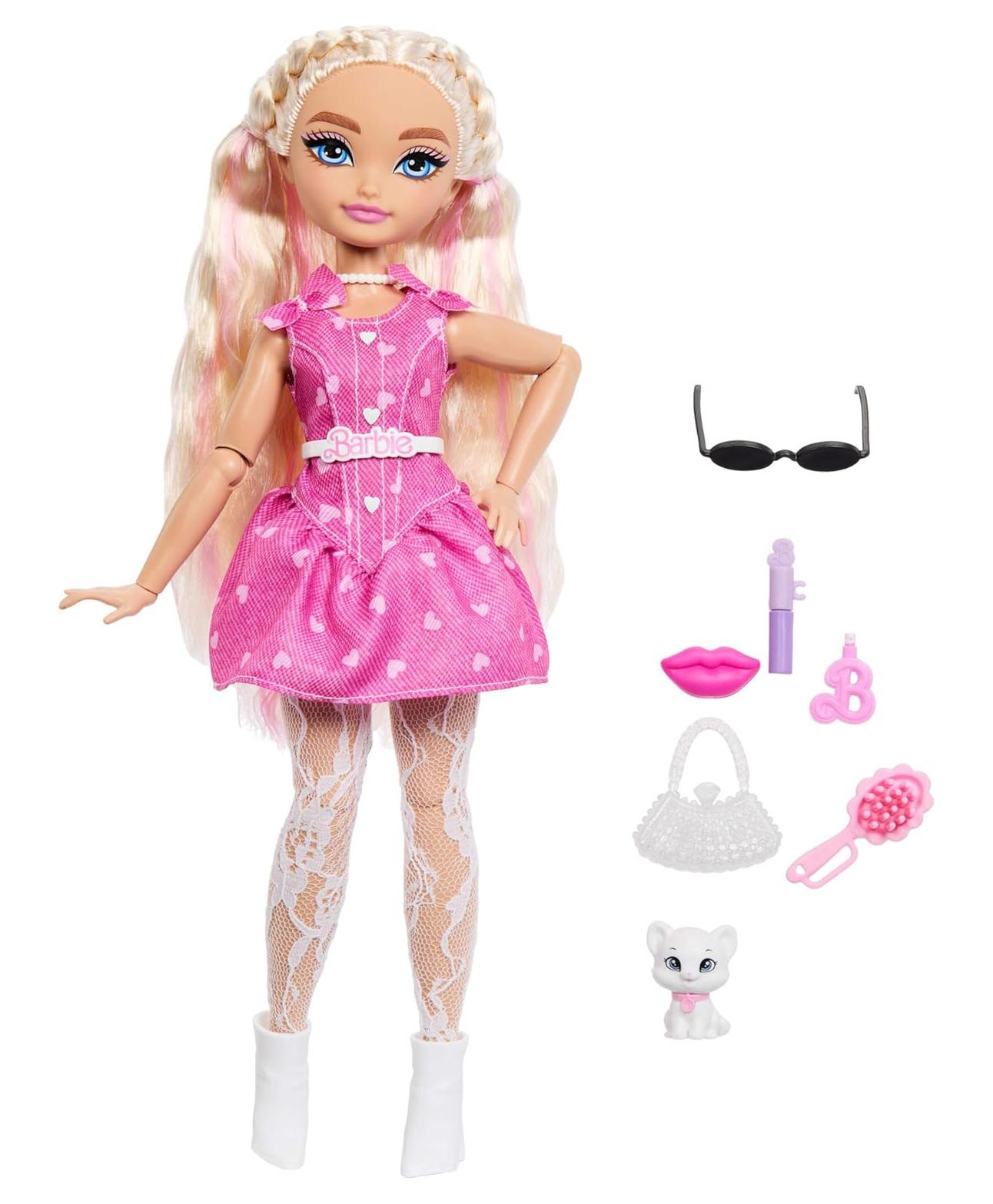 Barbie 29 cm Dream Besties Malibu Posable Fashion Doll With Accessories & Themed Pieces - Pink-picture-8