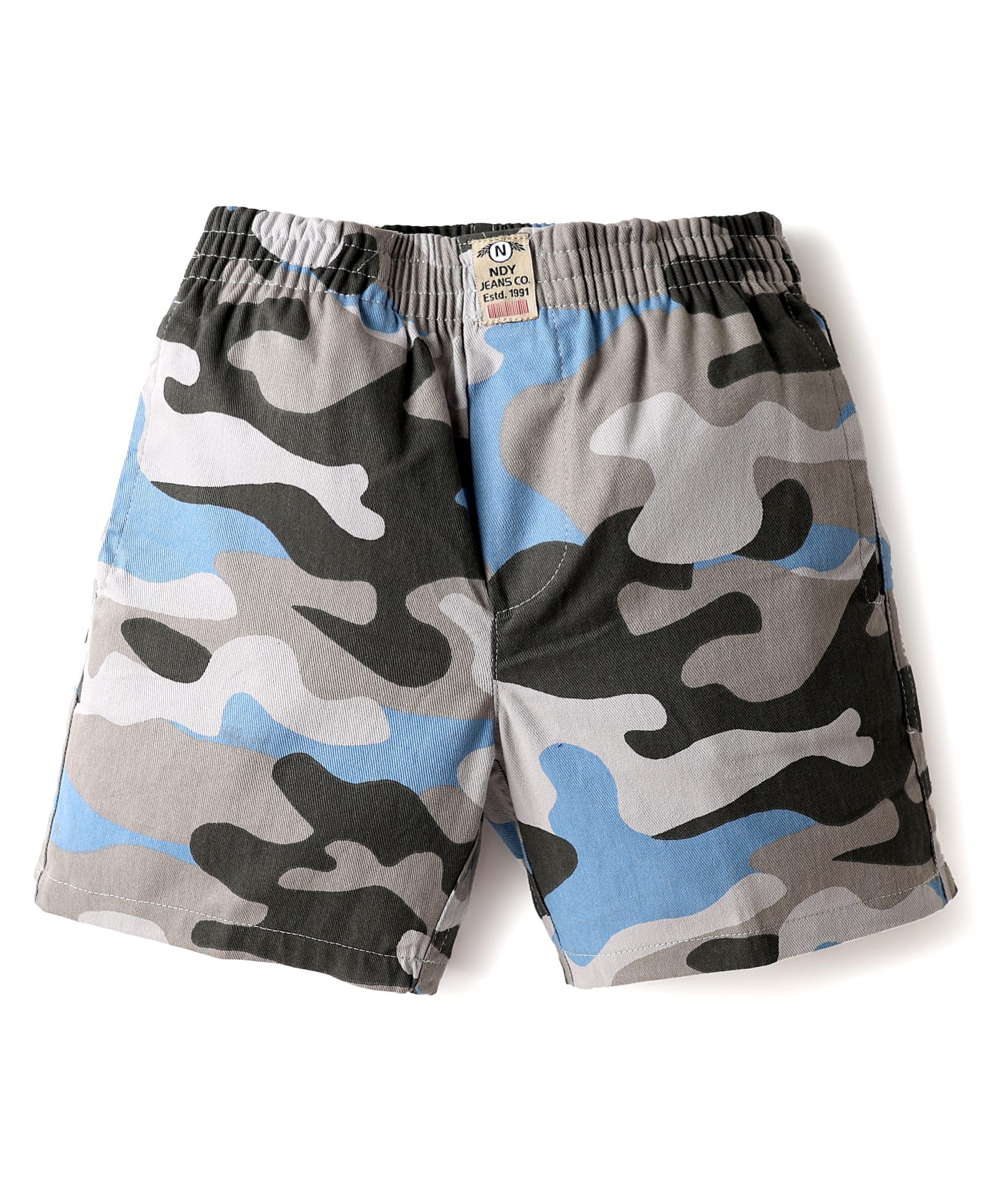 Noddy Camouflage Printed Shorts - Light Blue-image-35
