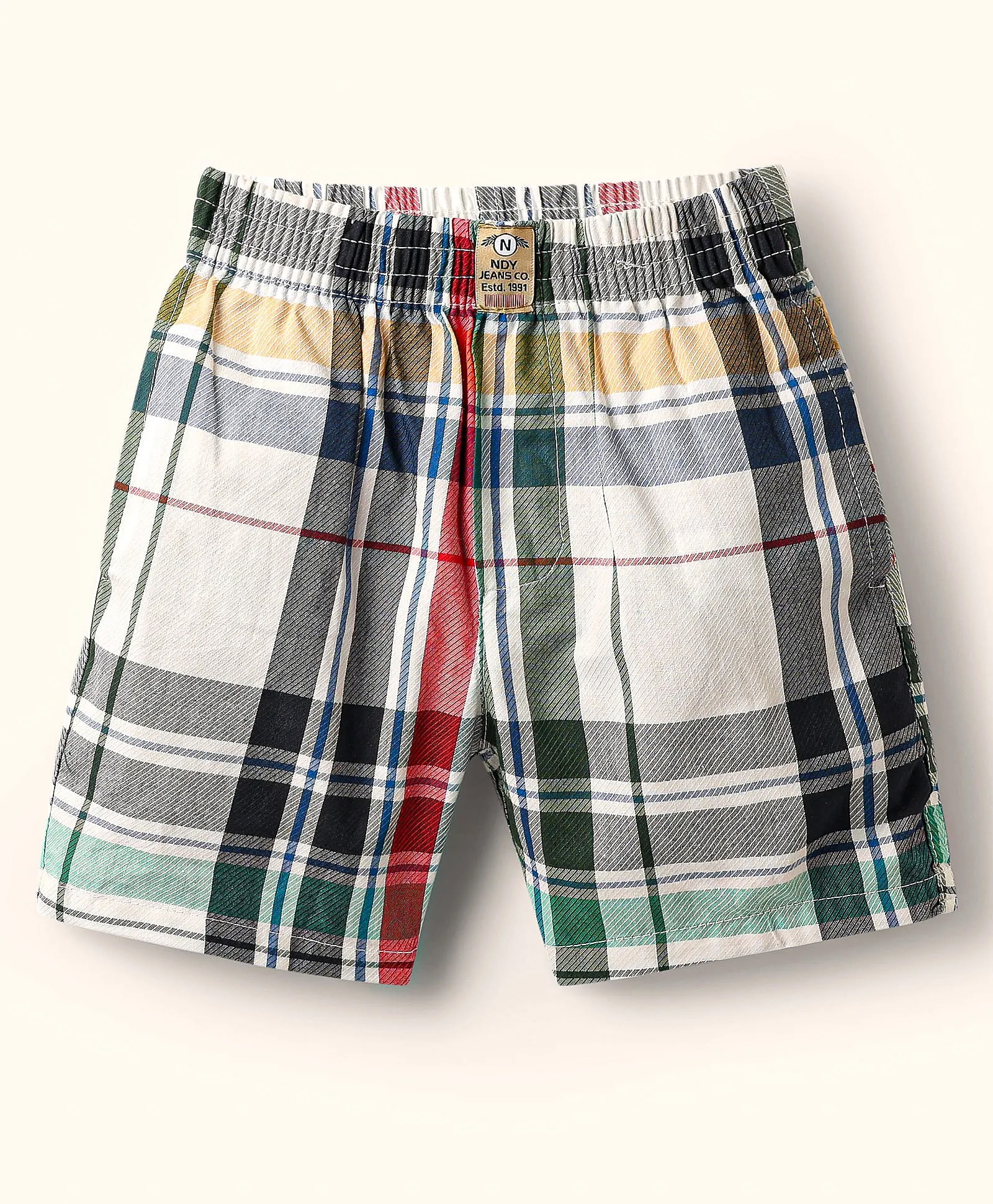 Noddy Plaid Checked Shorts - Red-image-46
