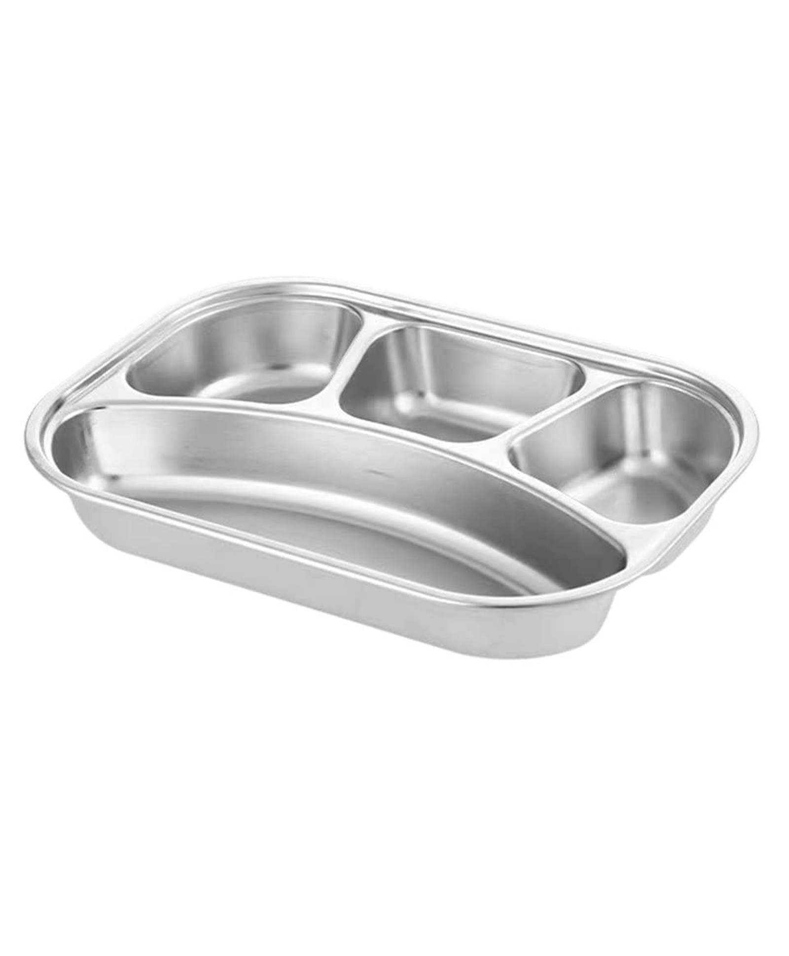 Happy Hues Stainless Steel Divided Meal Plate Tray-4 Compartments Dinner Dish for Baby-picture-23
