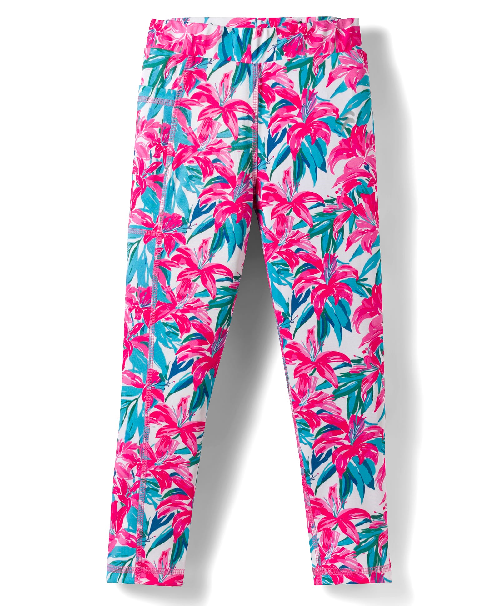 Pine Active Knit Full Length Floral Printed Super Stretch Leggings - Multicolour