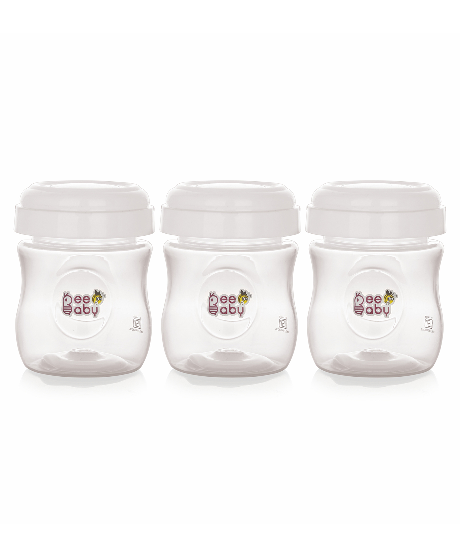 BeeBaby Pump N' Protect Breast Milk Storage Bottles. Pack of 3 Milk Collection Bottles fits most wide neck Breast Pumps. 100% BPA Free. 150ML / 5oz. White-image-22