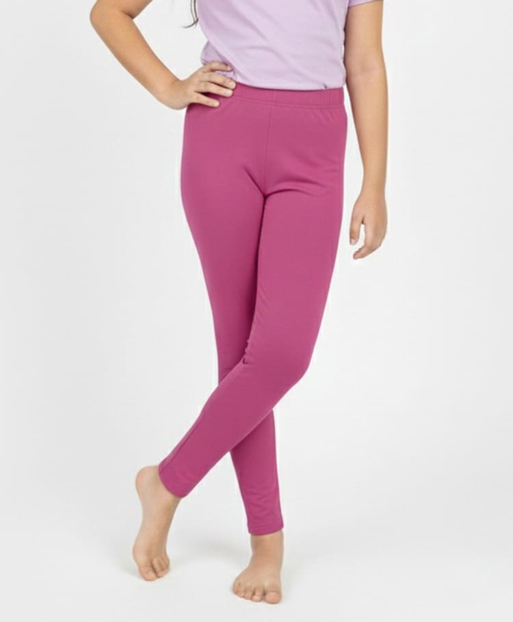 Charm n Cherish Cotton Knit Solid Leggings - Maroon-picture-20