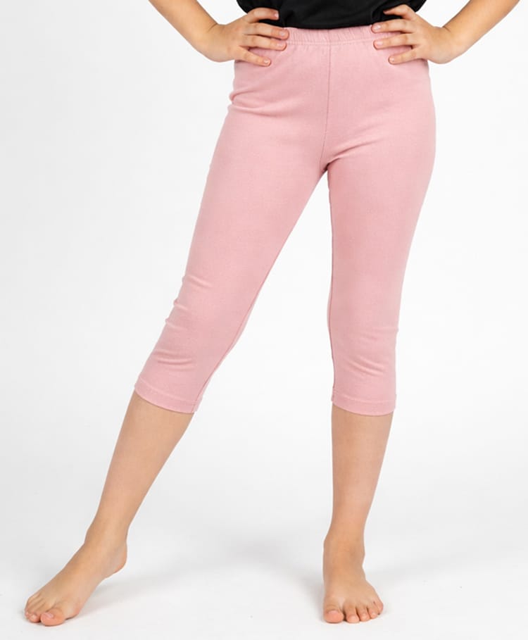 Charm n Cherish Cotton Knit Solid Capri Leggings - Rose Dust-picture-22